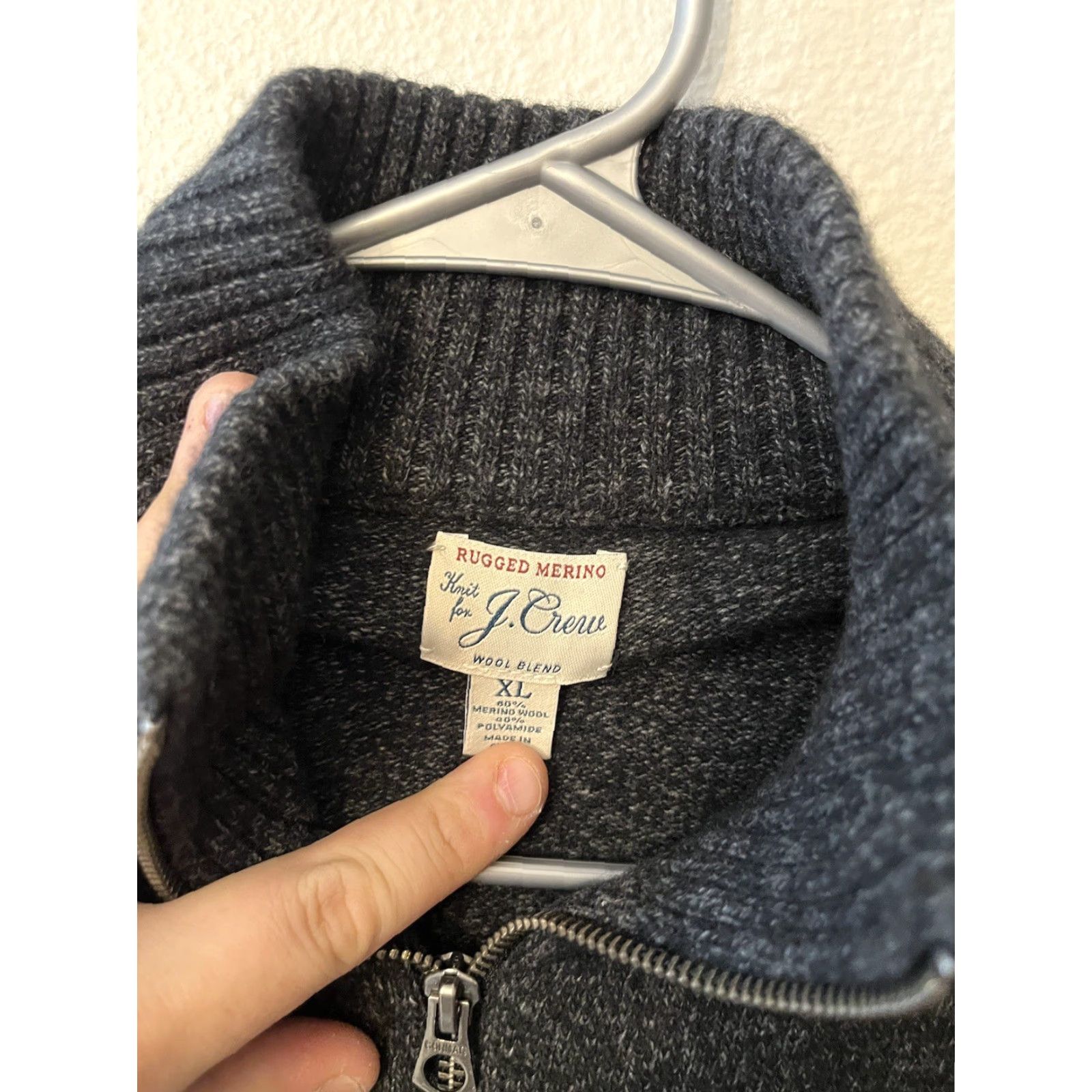 J.Crew J.Crew Merino Wool Half-Zip Sweater Gray XL Men Pullover Mock Neck, Regular Fit, Casual, Workwear, Winter, Aberdale? Size US XL / EU 56 / 4 - 2 Thumbnail