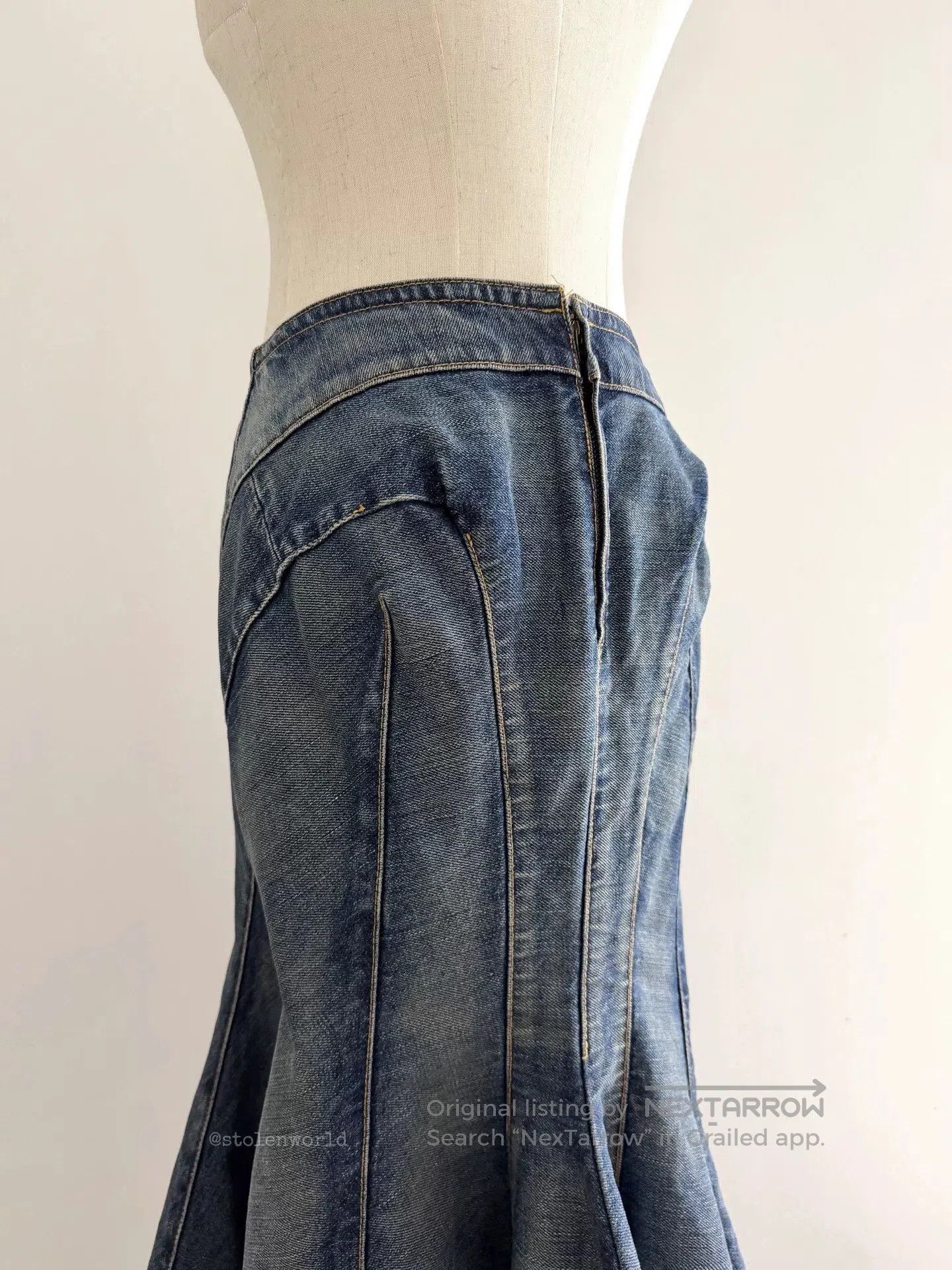 Junya Watanabe deconstructed denim flare skirt by junya watanabe. Size 23" - 8 Thumbnail