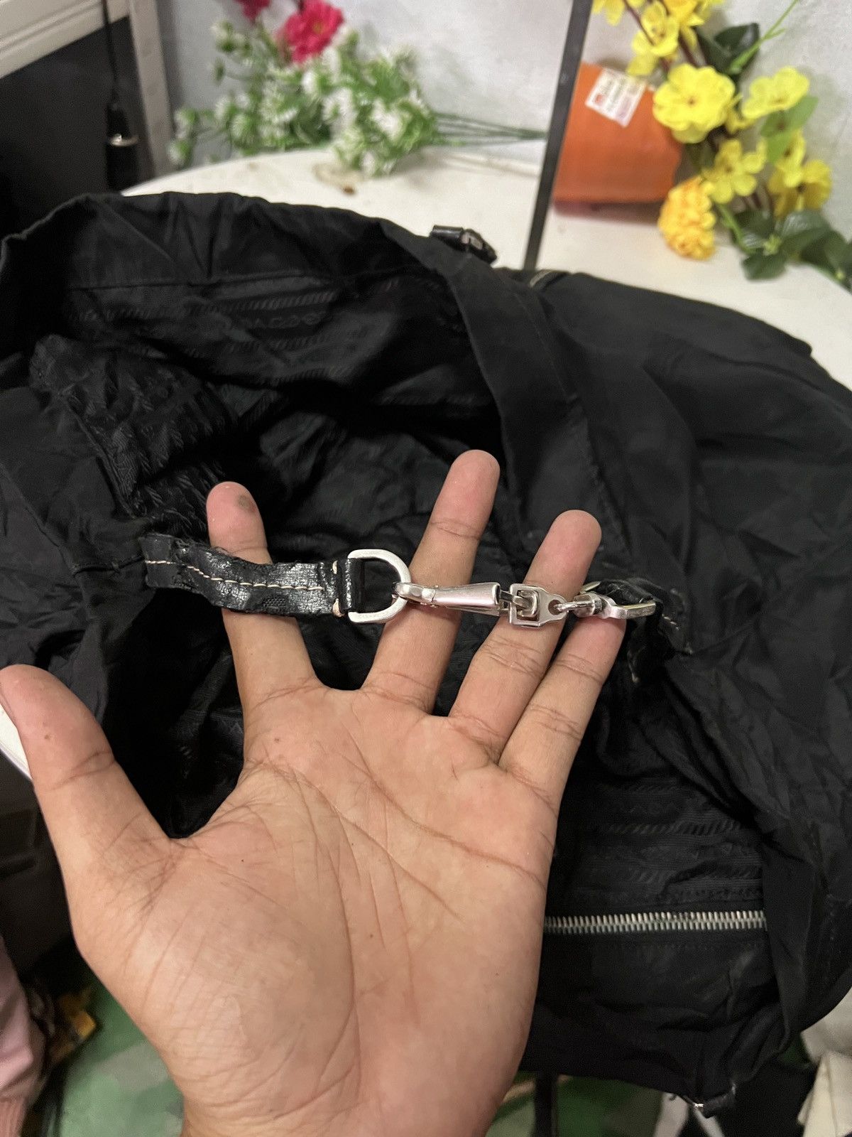 Prada Prada Black Vintage Hand Bag Size ONE SIZE - 11 Thumbnail