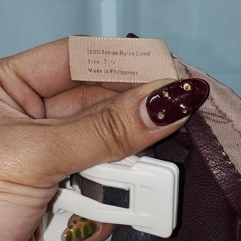 Anne Klein Anne Klein Brown Genuine Leather Gloves Fully Lined Size 7.5 Size ONE SIZE - 6 Thumbnail
