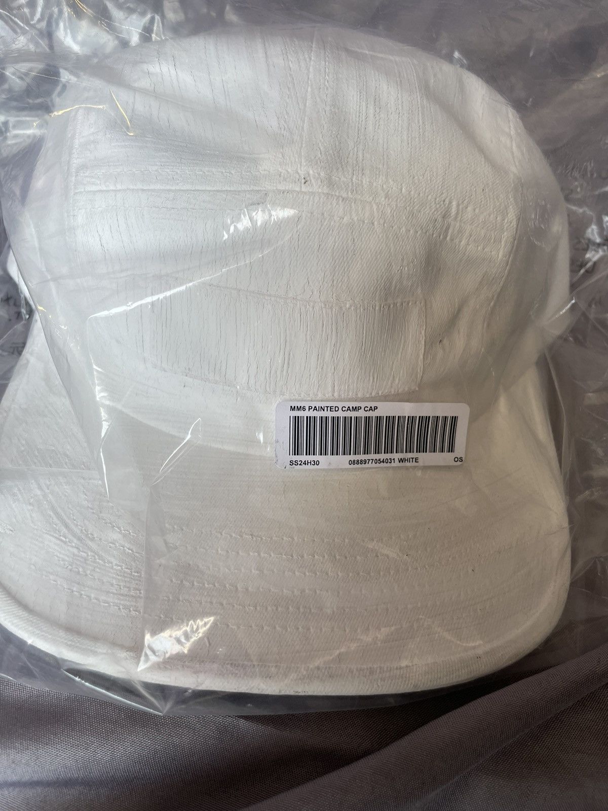 image of Maison Margiela x Supreme Mm6 Painted Camp Cap White, Men's