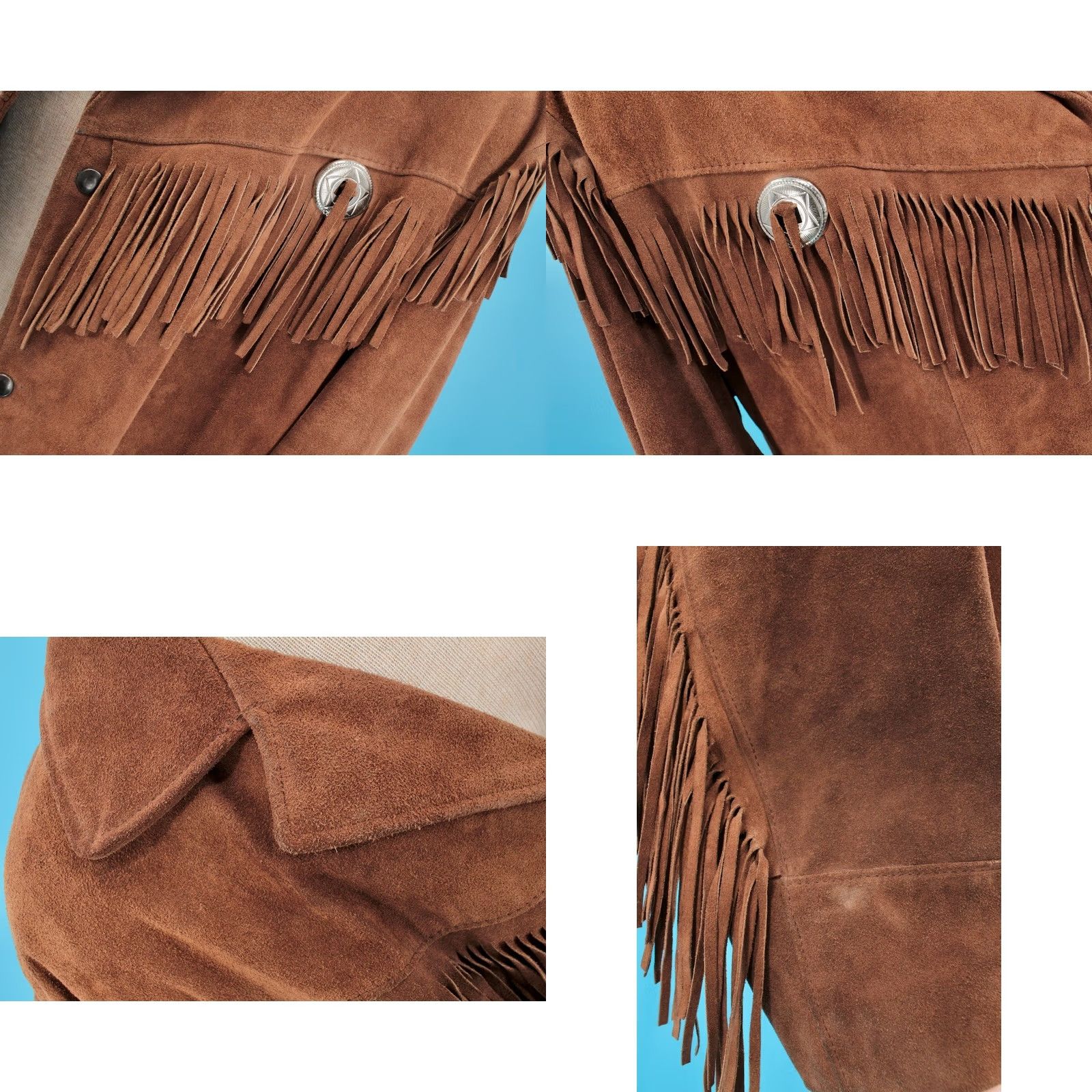 Vintage VINTAGE Excelled 70s Suede Fringe Jacket L Brown Mens Size US L / EU 52-54 / 3 - 9 Thumbnail