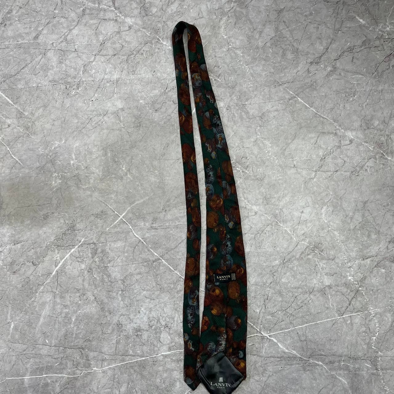 Lanvin Lanvin Paris Men's Floral Bron Tie 100% SILK Size ONE SIZE - 3 Thumbnail