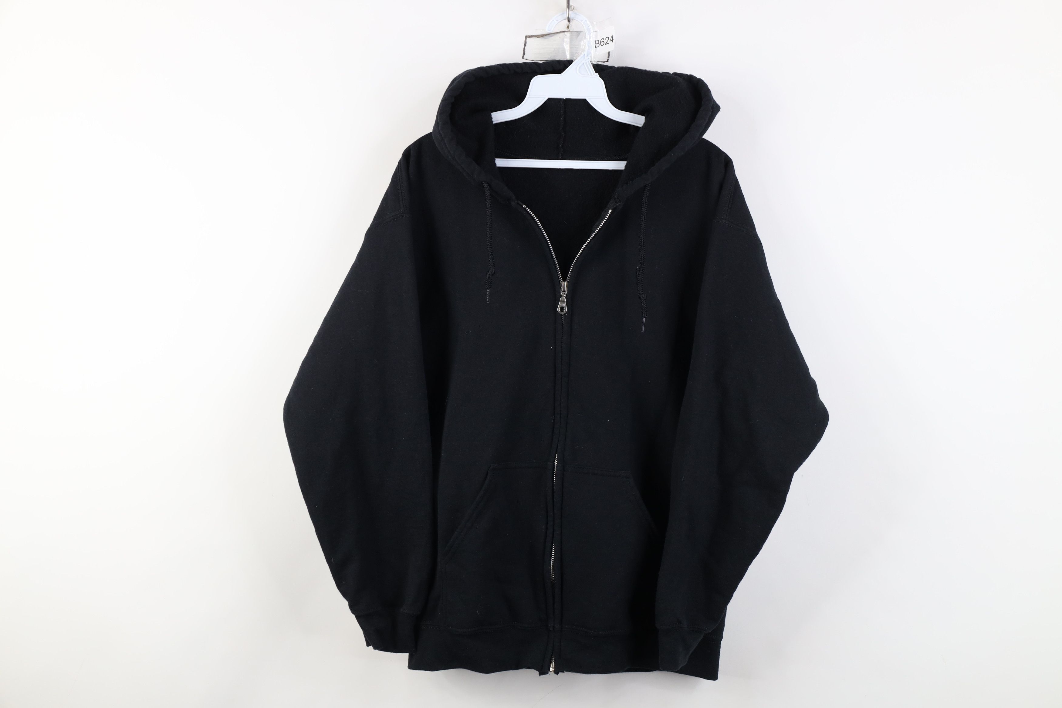 Vintage Vintage 90s Y2K Streetwear Full Zip Hoodie Sweatshirt Black Size US M / EU 48-50 / 2 - 1 Thumbnail