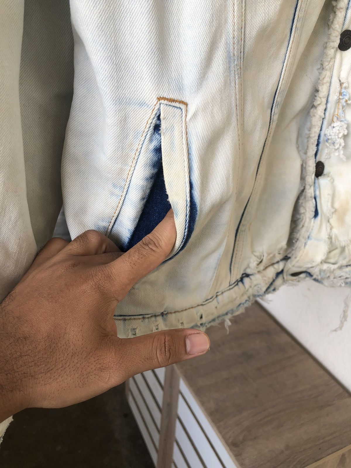 Zara 🔥Zara Distressed Punk Denim Sherpa Jacket If Six Was Nine Size US L / EU 52-54 / 3 - 11 Thumbnail