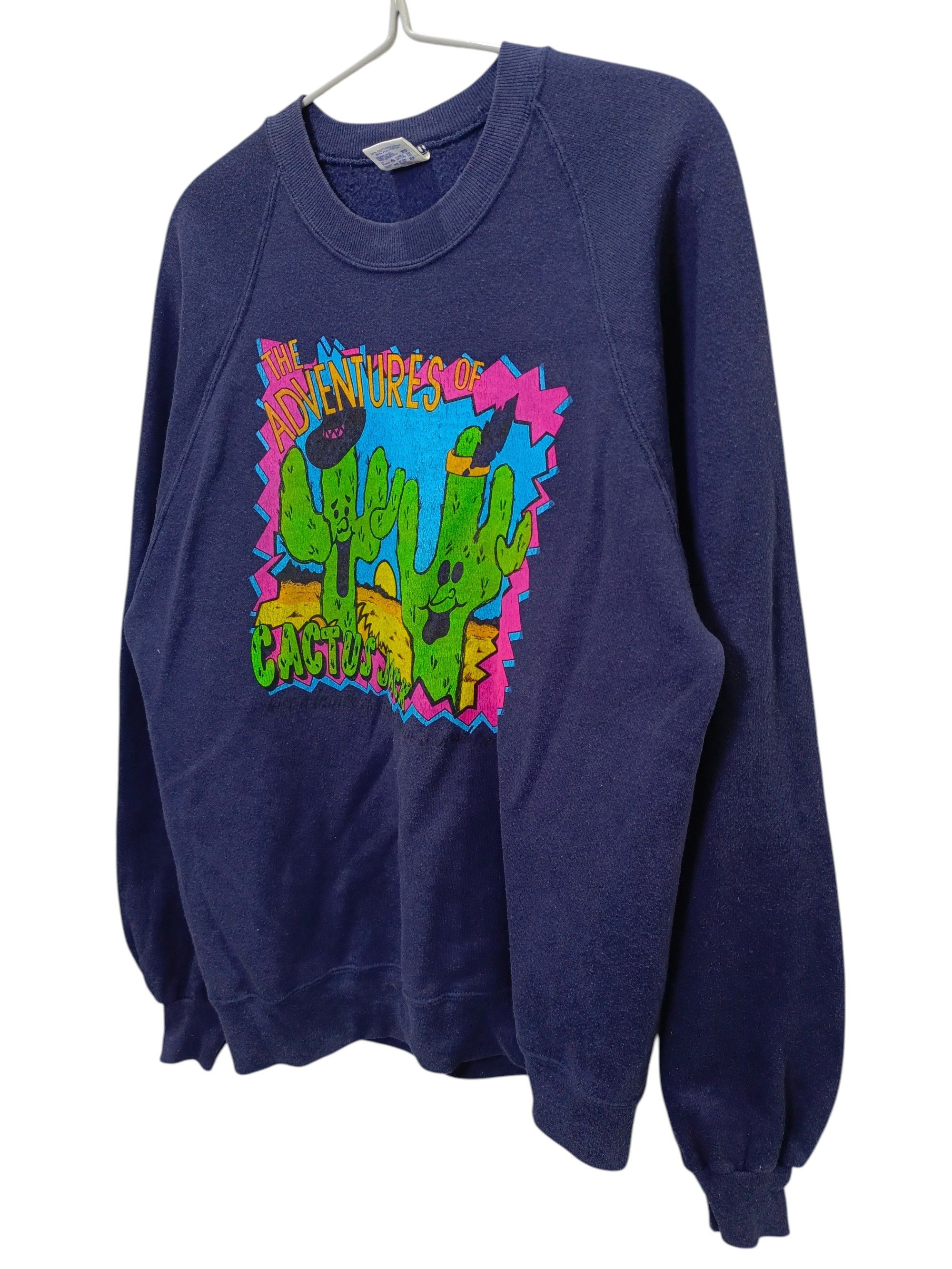 Vintage Vintage 90s Sweatshirt The Adventures Cactus Jack Size US XL / EU 56 / 4 - 1 Thumbnail