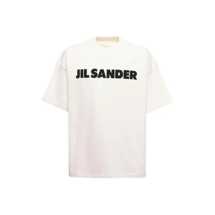 Jil Sander JIL SANDER White Short Sleeve Graphic T-Shirt 0079 Size US M / EU 48-50 / 2 - 1 Thumbnail