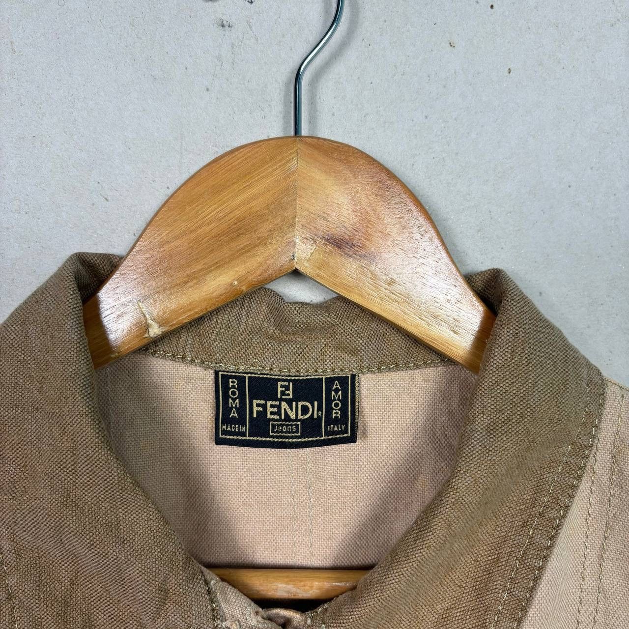 Fendi Vintage 90s Fendi Jeans Beige Safari Vest Gold Rings IT 42 Size M / US 6-8 / IT 42-44 - 5 Thumbnail