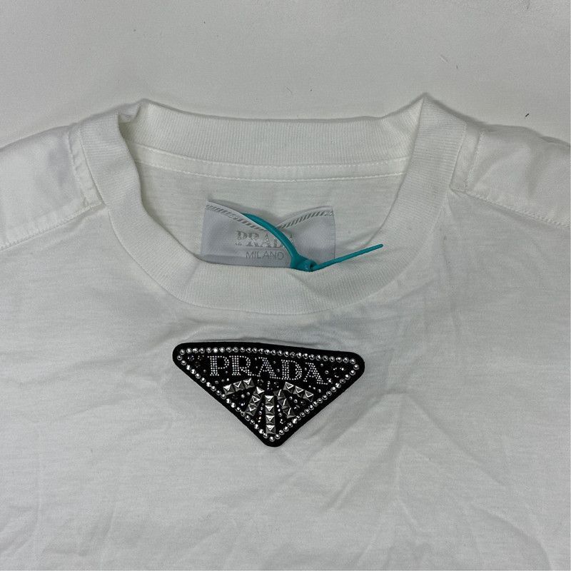 Prada Prada Triangle Logo Casual Short Sleeve TShirt-2506 Size US S / EU 44-46 / 1 - 3 Thumbnail