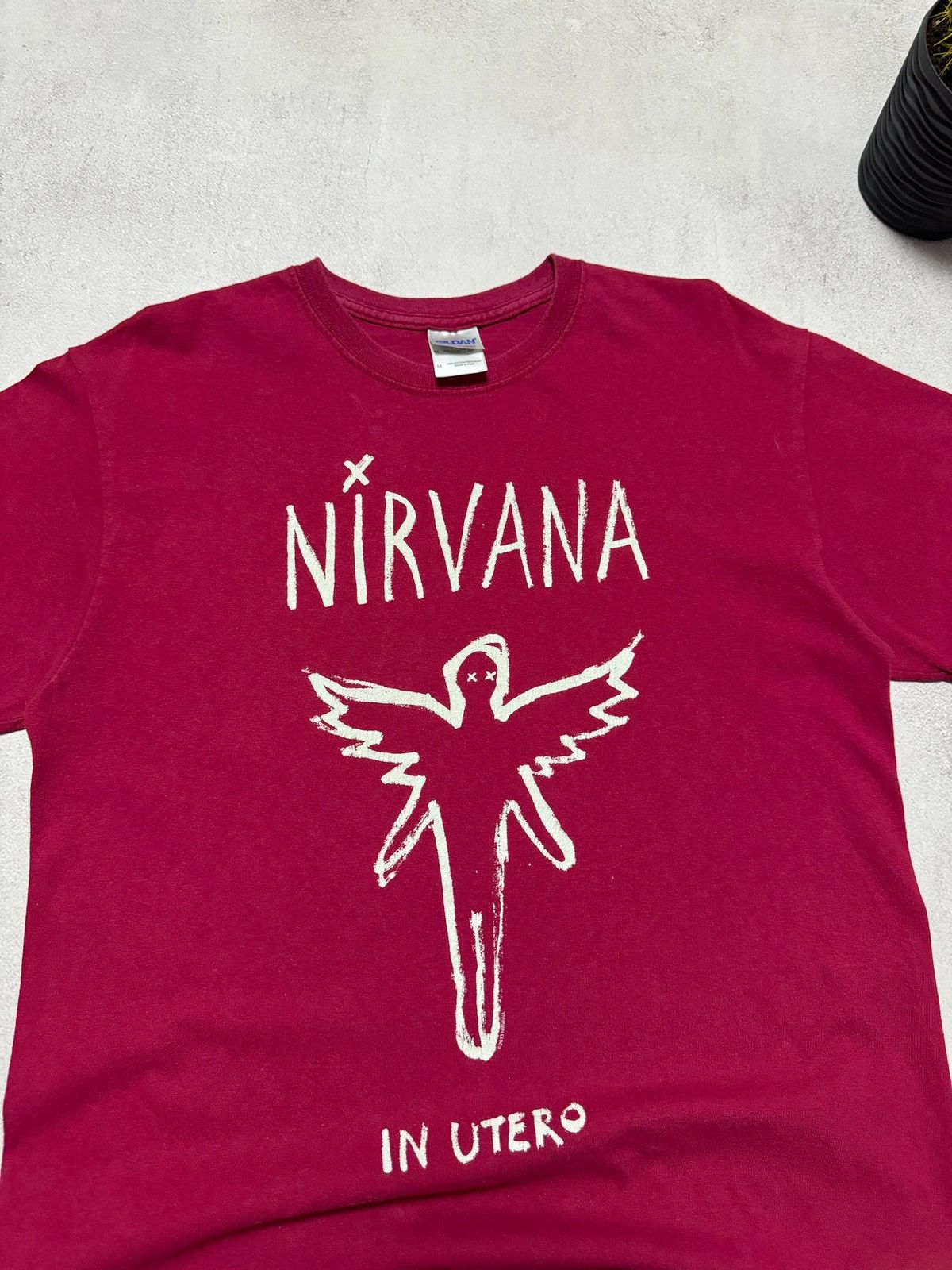 Band Tees × Nirvana × Vintage Vintage Nirvana In Utero T Shirt Tee 90s Size US M / EU 48-50 / 2 - 3 Thumbnail