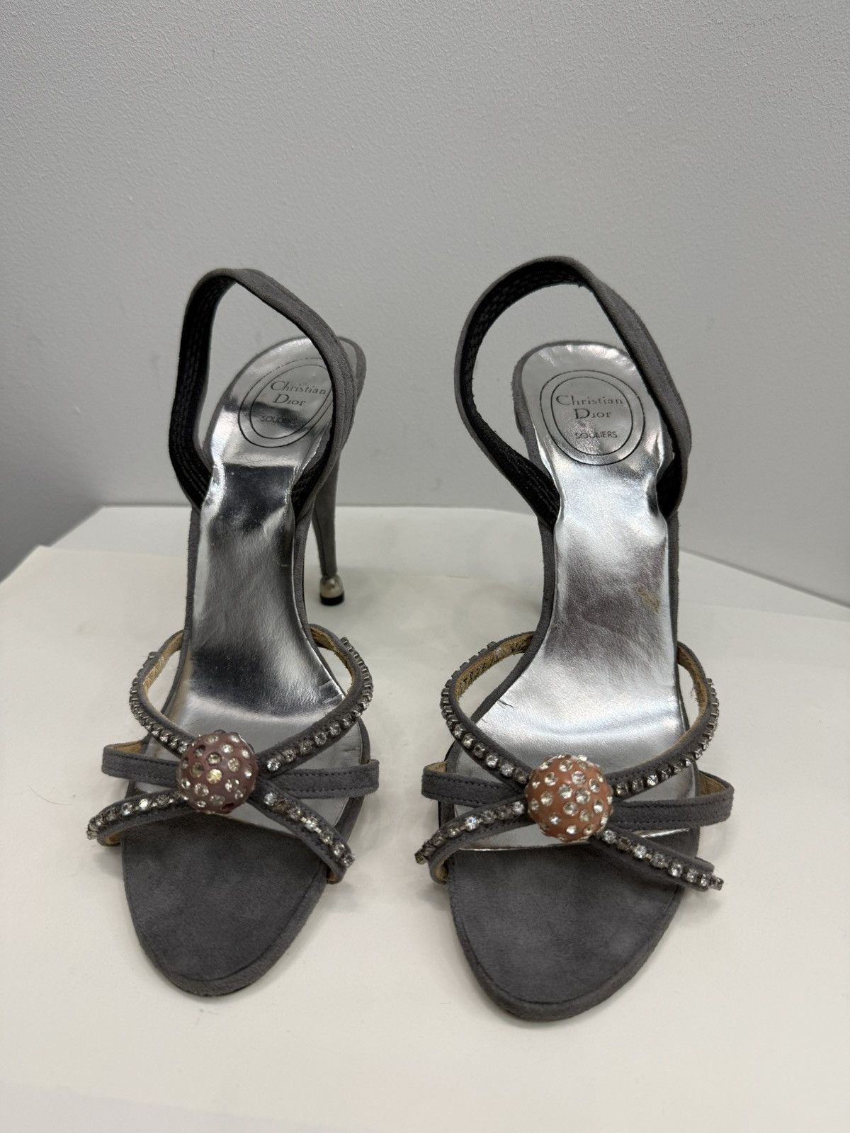 Christian Dior Monsieur × Dior × John Galliano 00's Christian Dior Souliers by John Galliano Crystals Heels Size US 5.5 / IT 35.5 - 1 Thumbnail