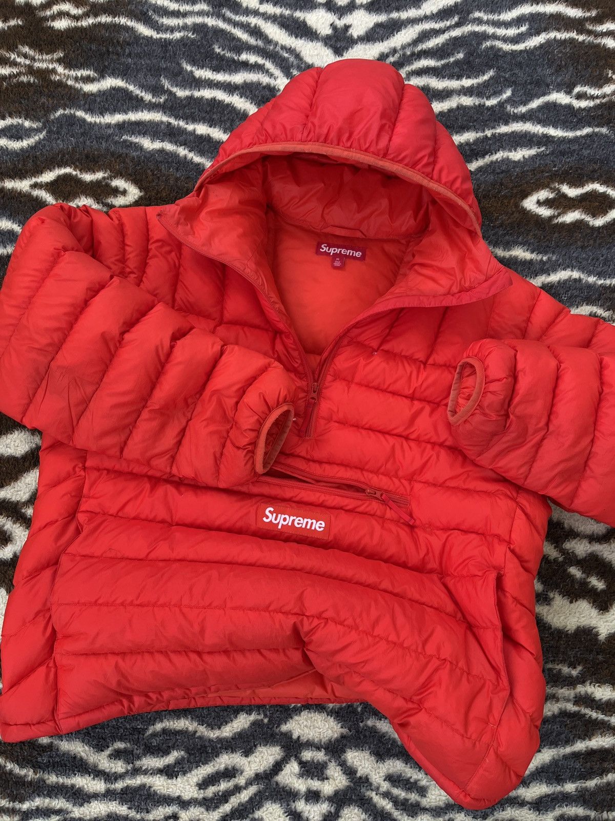Supreme Size M - Supreme Micro Down Half Zip Hooded Pullover Orange Size US M / EU 48-50 / 2 - 3 Thumbnail