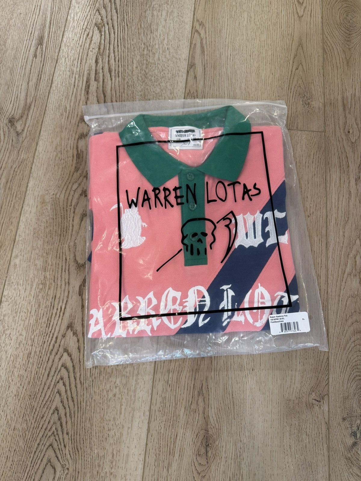 Warren Lotas Mainline Reaper Academy Polo Pink Navy Green Size US XL / EU 56 / 4 - 3 Thumbnail