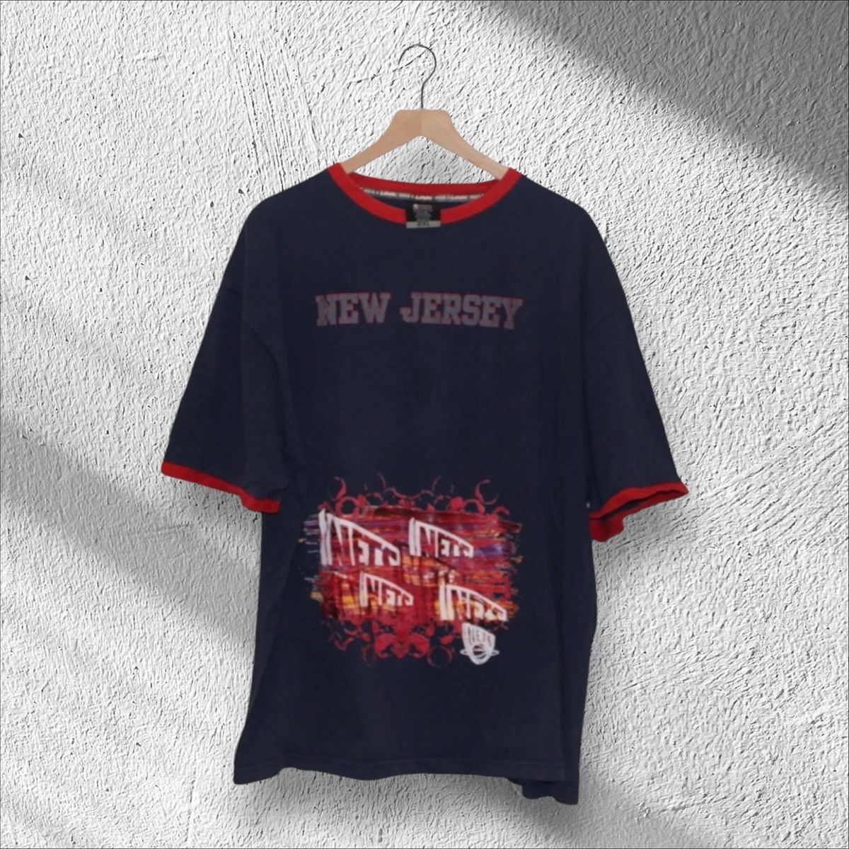 Vintage Vintage New Jersey Nets Brooklyn 2XL Ringer Shirt NBA Size US XXL / EU 58 / 5 - 1 Thumbnail