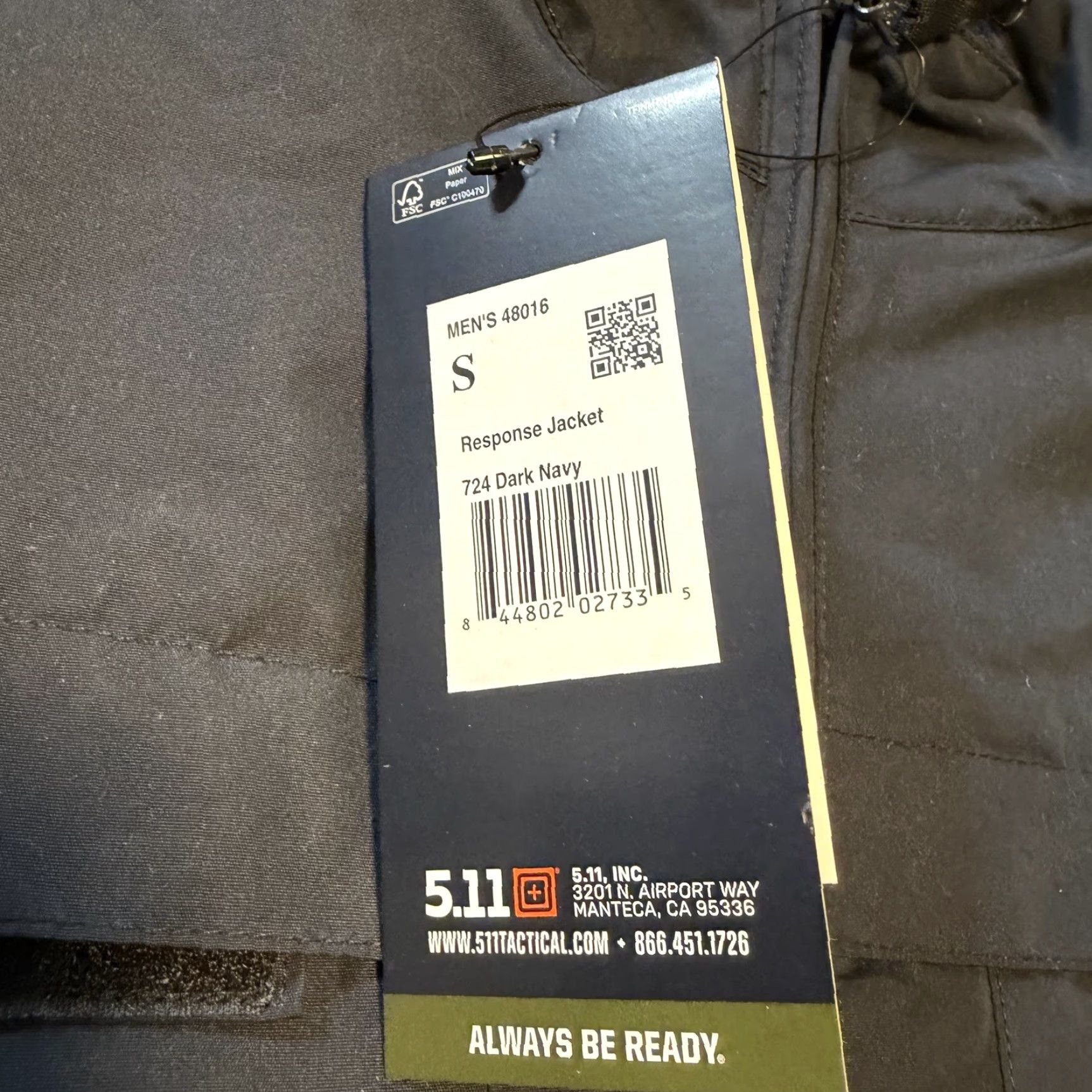 Vintage 511 Tactical Response Jacket Men Small Dark Navy Zip Ready Pockets Rear ID Panel Size US S / EU 44-46 / 1 - 4 Thumbnail