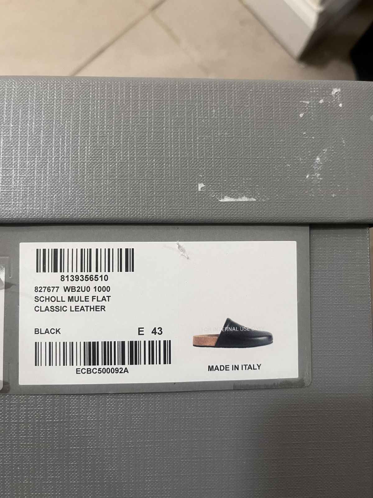 Balenciaga × Scholl Men’s Calfskin Flat Mule Sz 43(10us) Size US 10 / EU 43 - 14 Thumbnail