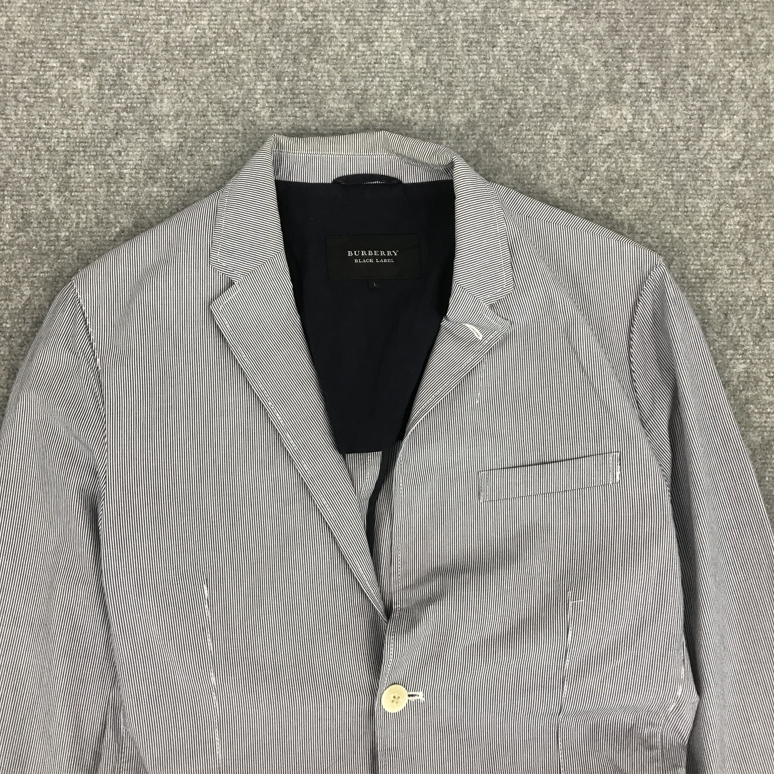 Burberry BURBERRY BLACK LABEL STRIPED COAT BLAZER JACKET Size US L / EU 52-54 / 3 - 3 Thumbnail