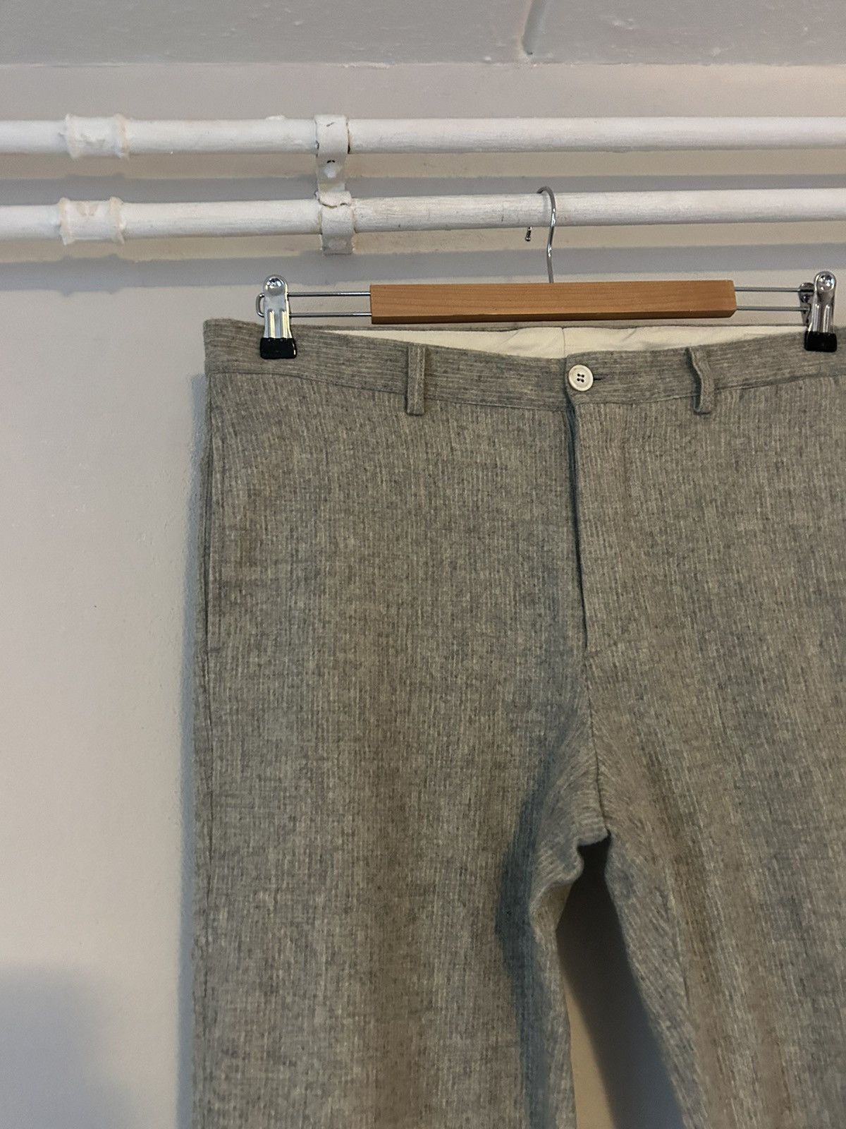 Brunello Cucinelli Grey Wool Pants Size US 36 / EU 52 - 3 Thumbnail