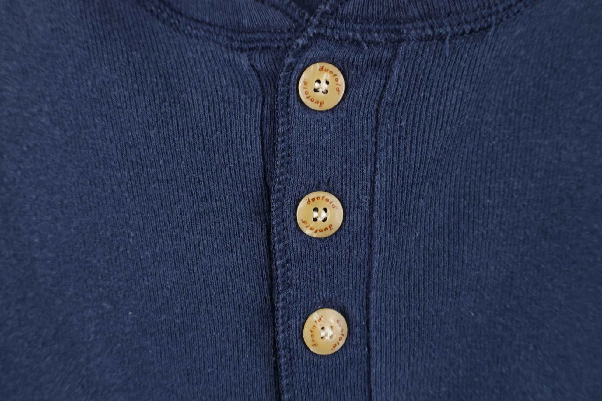 Vintage Vintage 70s Streetwear Ribbed Knit Thermal Henley T-Shirt Size US L / EU 52-54 / 3 - 5 Thumbnail