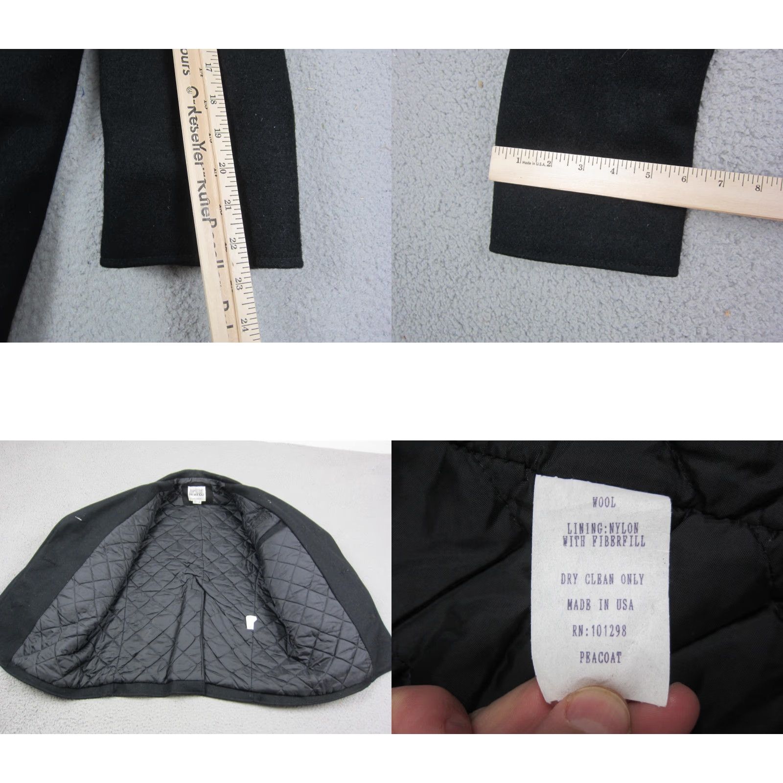 Vintage Vintage Michael Jacket Pea Coat Wool Double Breasted Black Navy Mens S Wool Ocean? Size US S / EU 44-46 / 1 - 9 Thumbnail