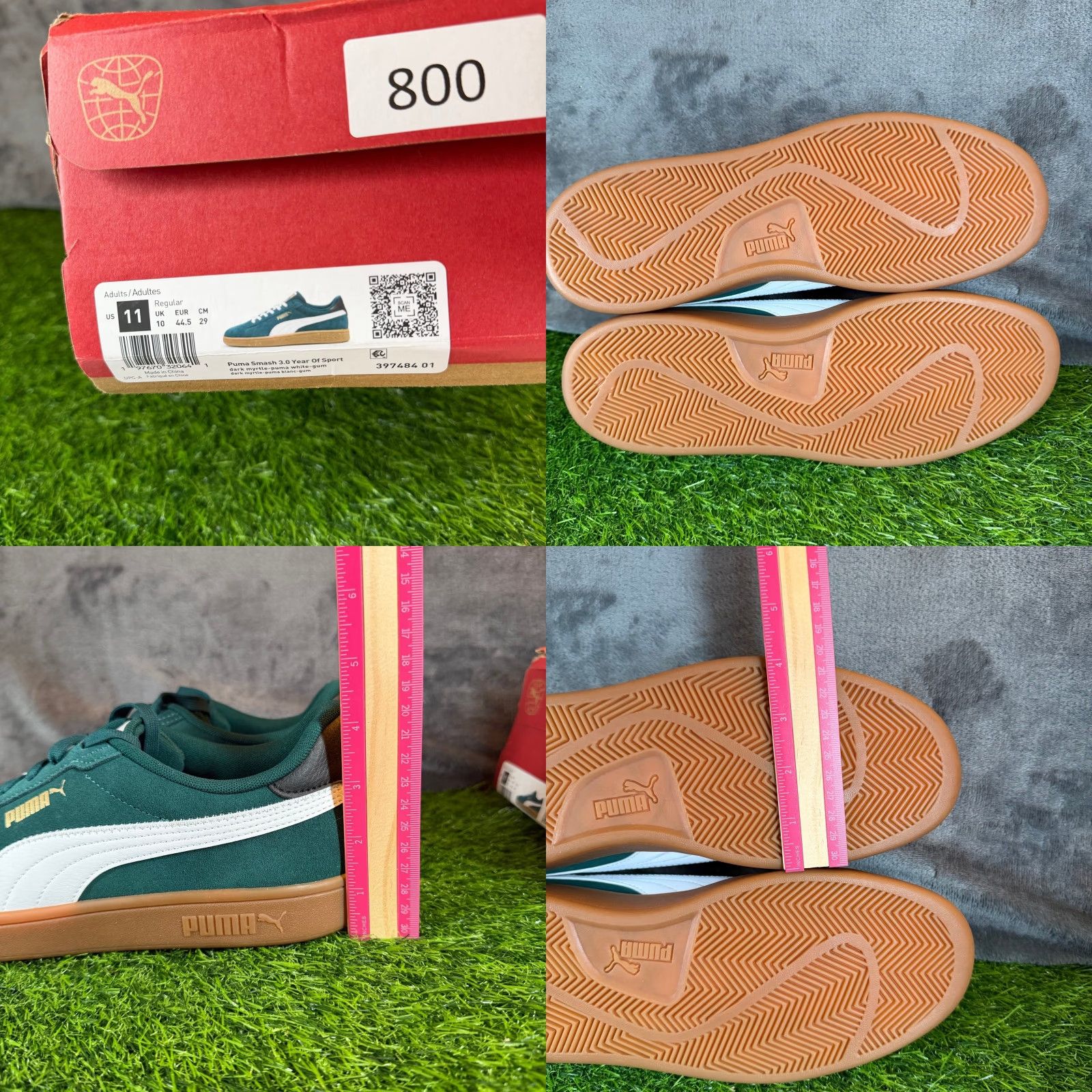 Puma Puma Smash 3.0 Year Of Sport Dark Myrtle Green Suede Gum Sole 397484-01 Mens 11 Size US 11 / EU 44 - 8 Thumbnail