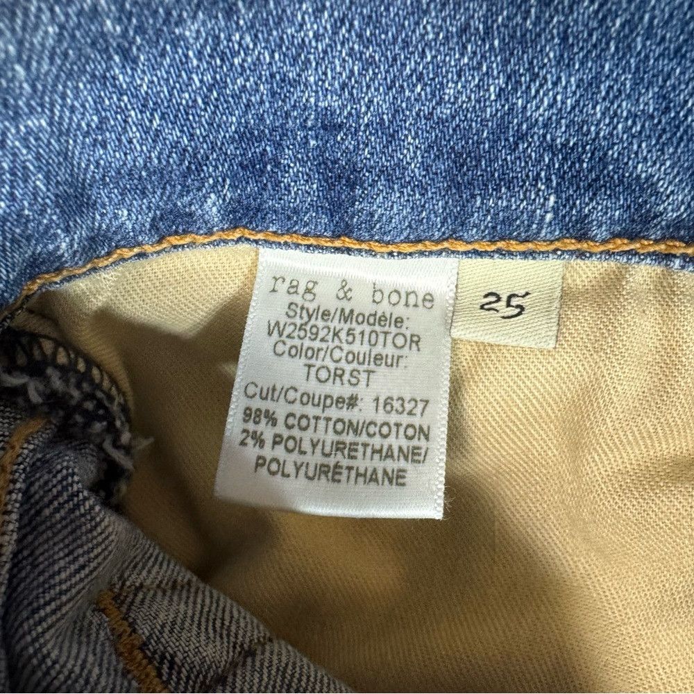Rag & Bone Rag & Bone Dre Capri Skinny Cropped Raw Hem Distressed Jean Size 25" / US 0 / IT 36 - 8 Thumbnail