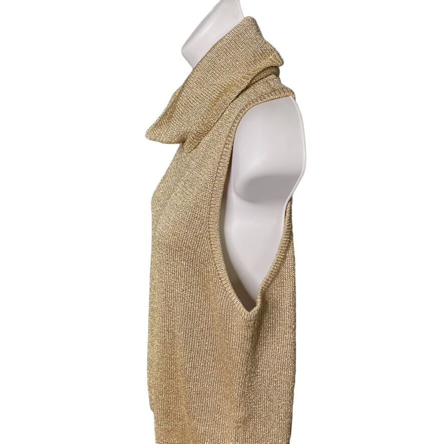 Vintage Vintage Womens Cowl Neck Sweater Gold Sparkle Turtleneck Sle Size XL / US 12-14 / IT 48-50 - 5 Thumbnail