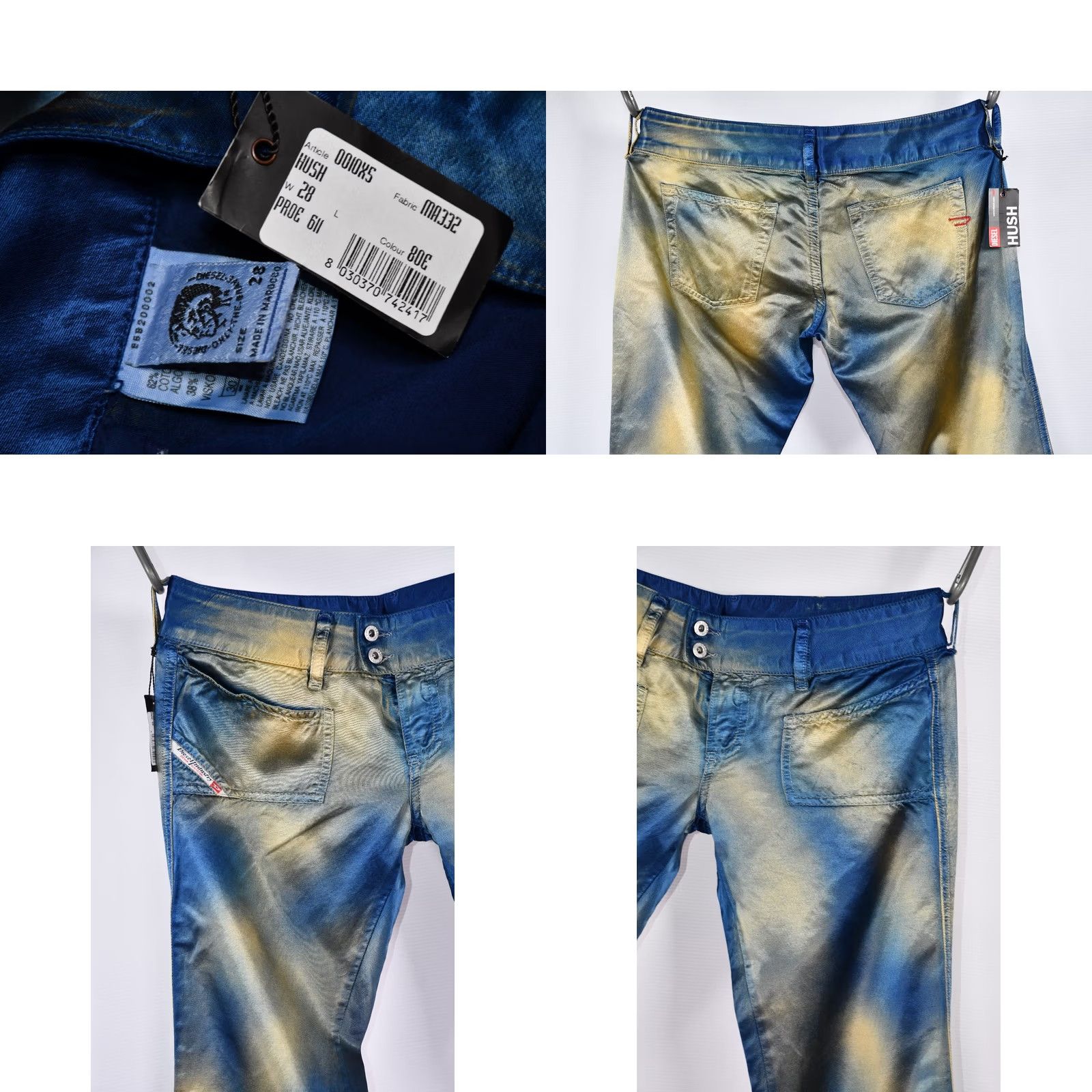 Diesel Diesel Jeans Bootcut Women's 28 Multicolor Cotton Viscose Narrow Not Applicable Size 28" / US 6 / IT 42 - 8 Thumbnail
