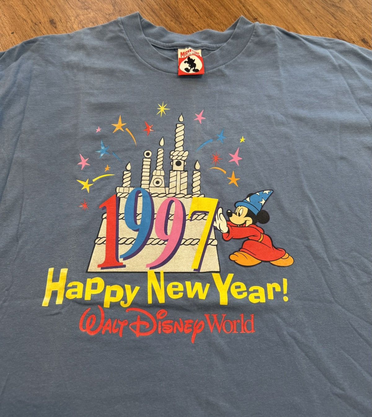 Disney Vintage 90s Disney Mickey Mouse 25 New Year Castle T Shirt Size US XL / EU 56 / 4 - 1 Thumbnail