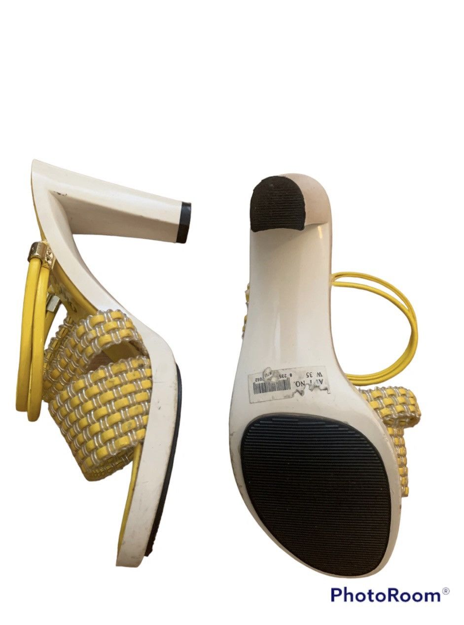 Designer × Vintage Vintage Y2K 90s Heels in yellow Size US 6 / IT 36 - 7 Thumbnail