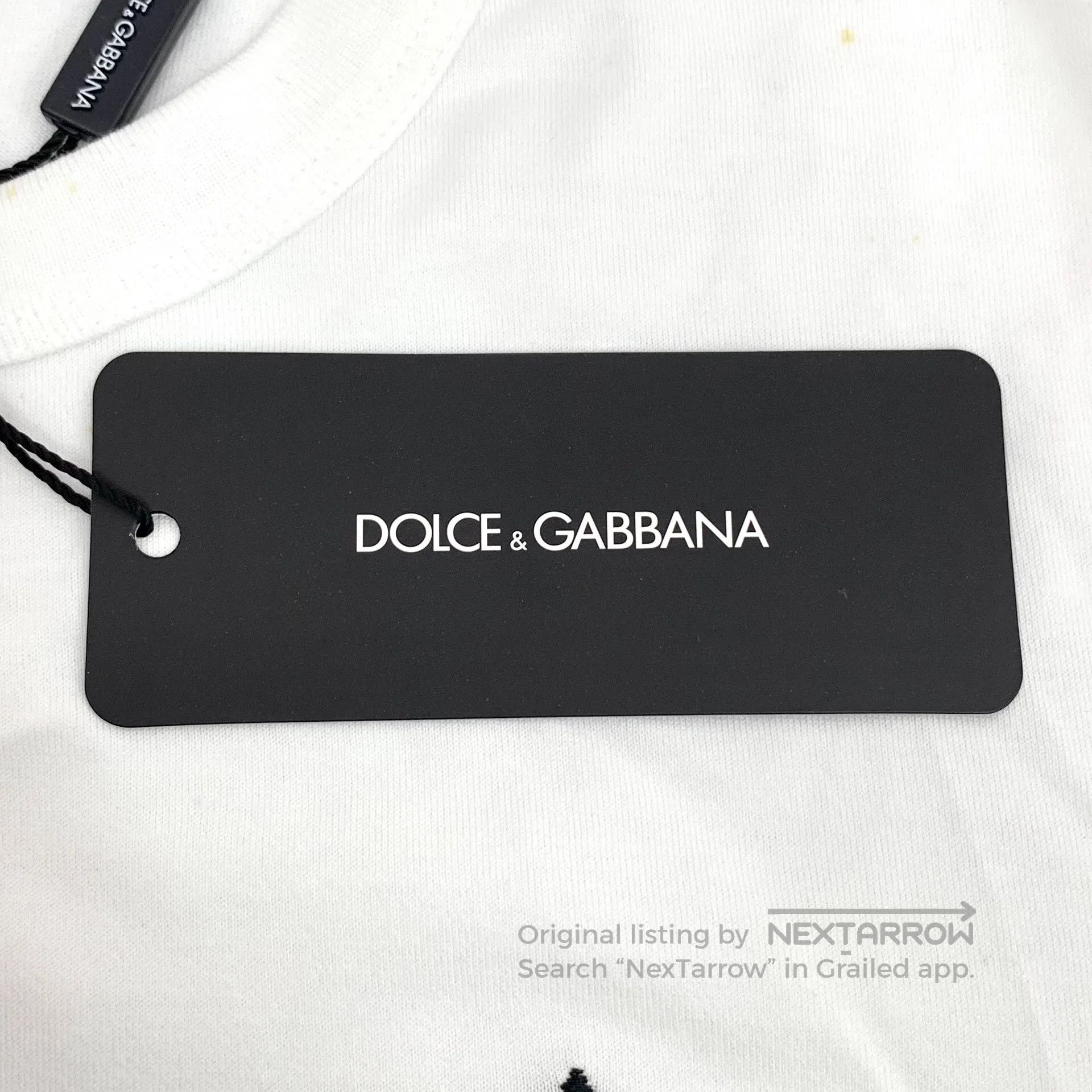 Dolce & Gabbana Dolce Gabbana White Crown Embroidery Cotton Round Neck Sho Size US XS / EU 42 / 0 - 7 Thumbnail