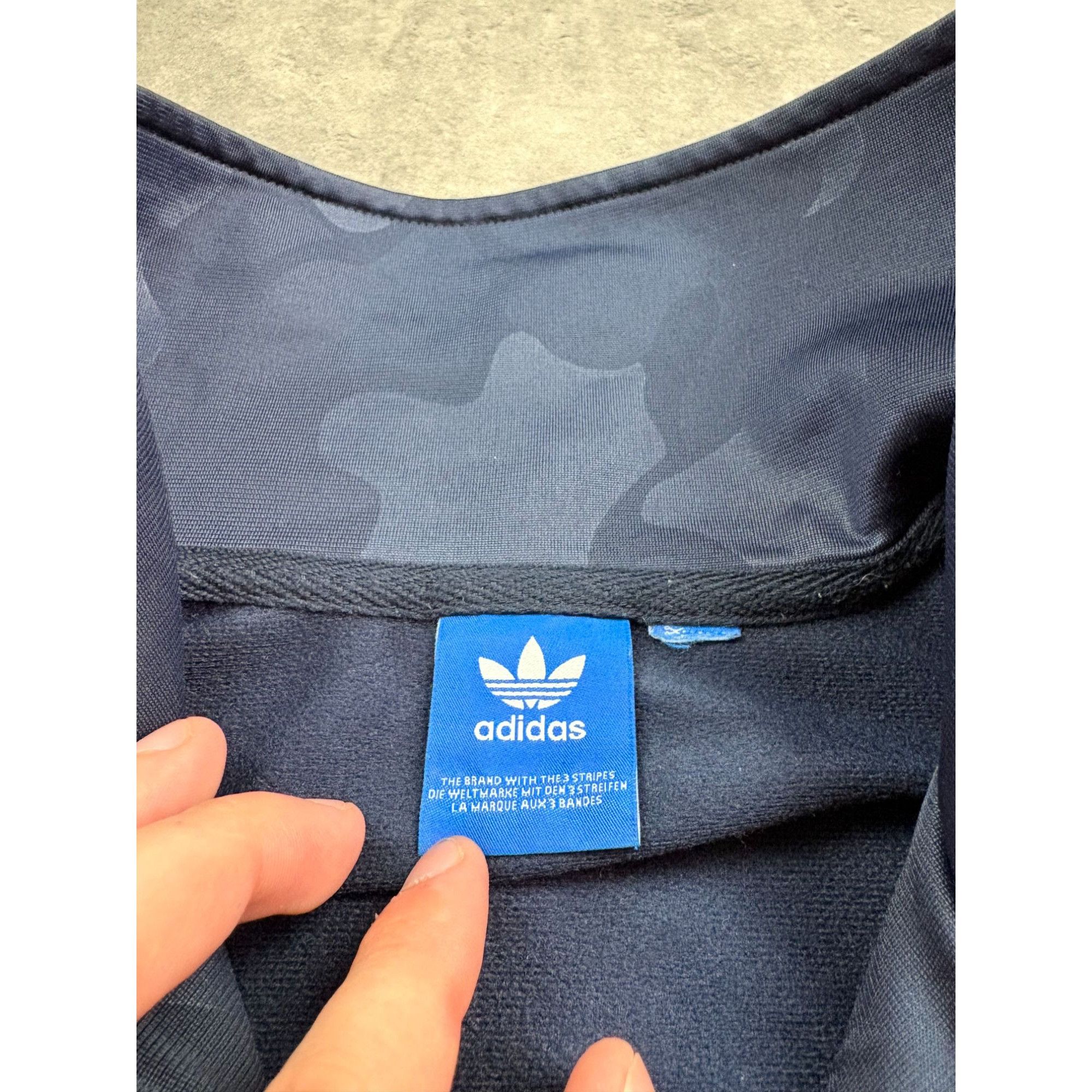 Adidas Adidas Originals Navy Camo Track Jacket With Trefoil Logo Fu Size US M / EU 48-50 / 2 - 7 Thumbnail