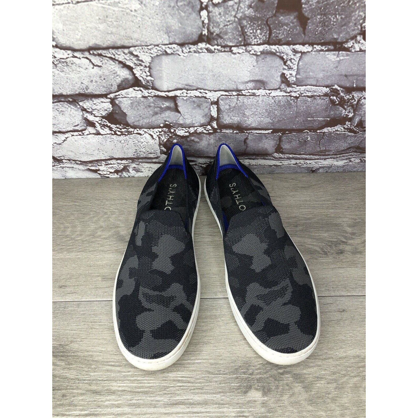 Other Rothy’s The Original Grey Camo Print Fabric Slip On Sneakers Size US 10 / IT 40 - 12 Thumbnail