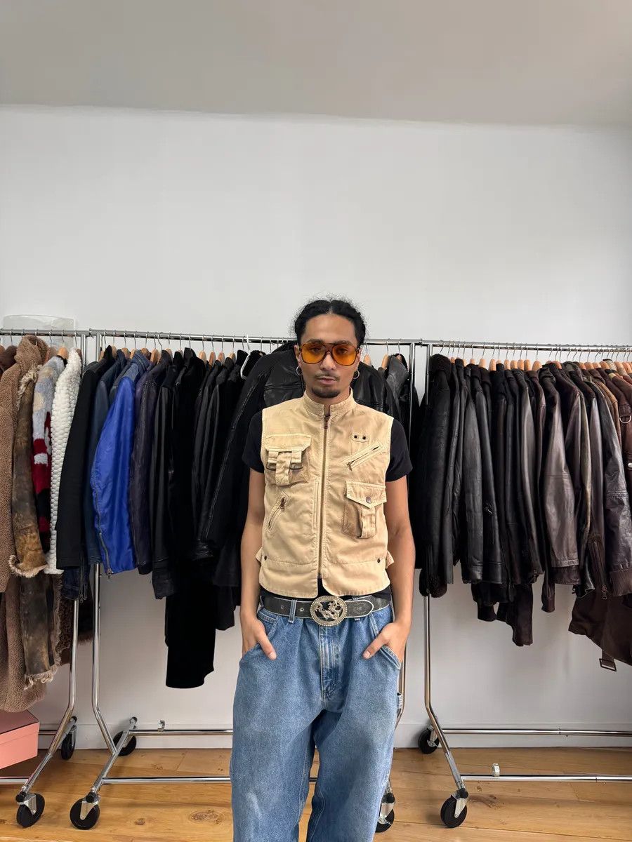 Dolce & Gabbana × Vintage SS2003 Dolce & Gabbana Beige Cargo Combat Vest Size S / US 4 / IT 40 - 2 Thumbnail