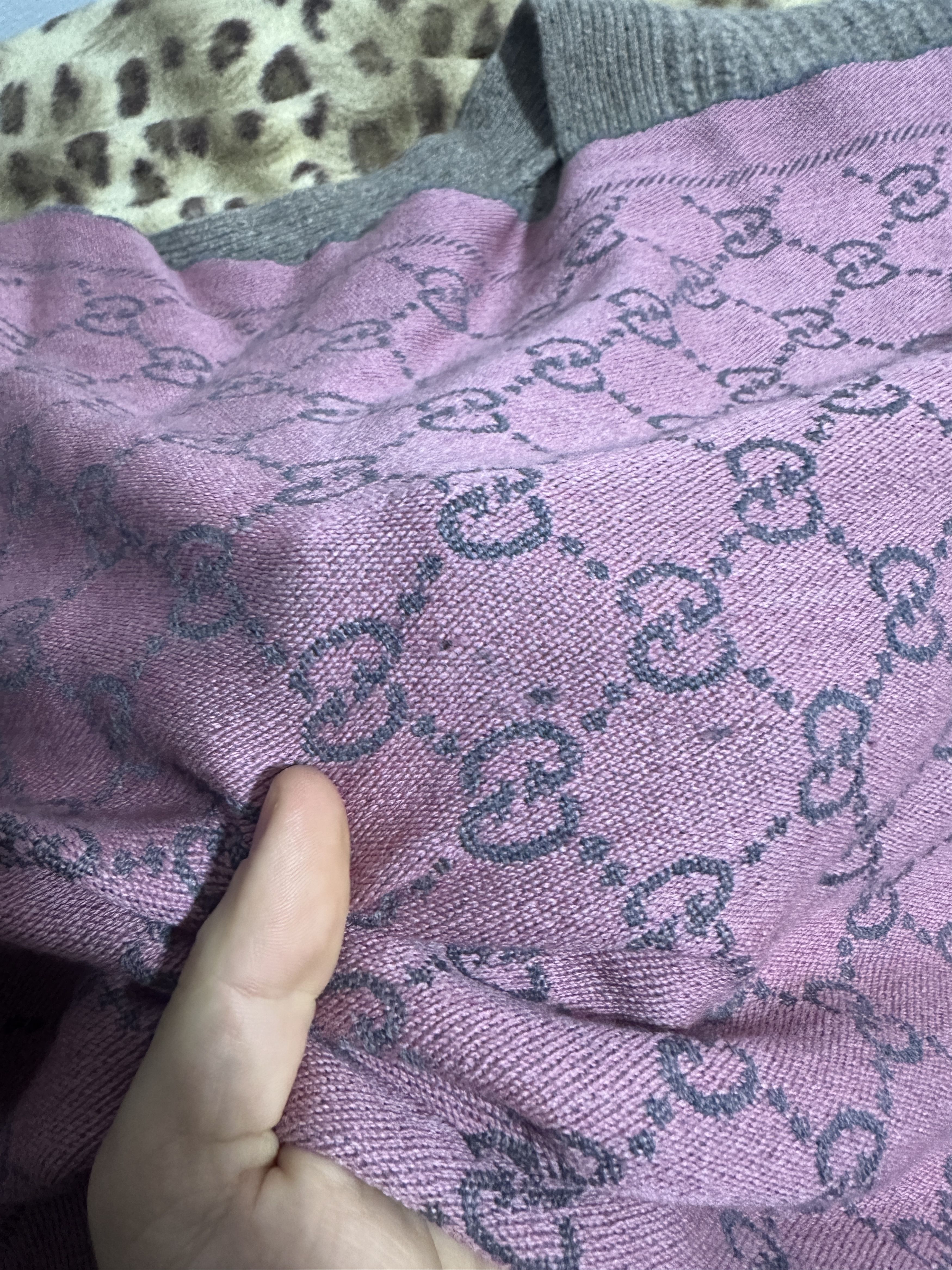 Gucci Gucci GG Jacquard Wool Scarf Shawl Wrap Reversible 160x44cm Size ONE SIZE - 7 Thumbnail