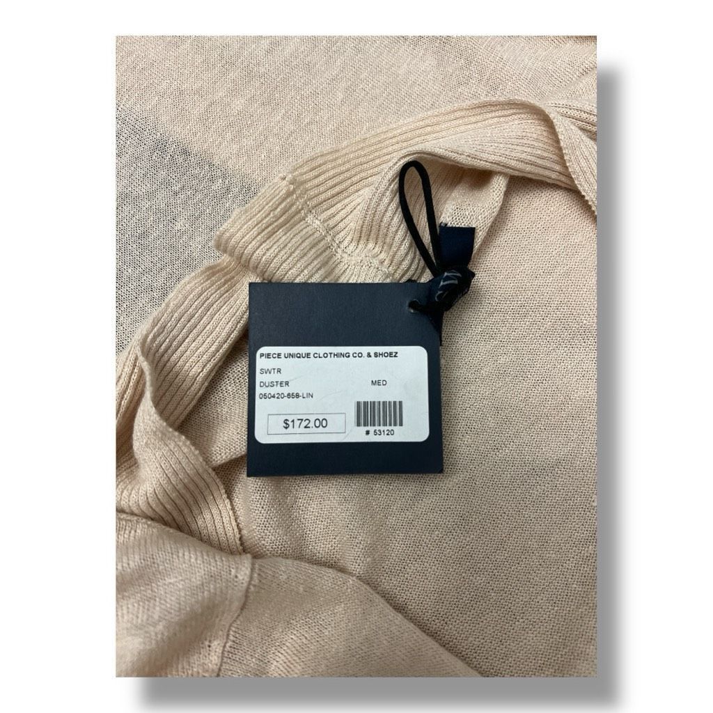 Other SWTR Duster 100% Linen Tan Duster Lightweight Pocket Cardiga Size M / US 6-8 / IT 42-44 - 8 Thumbnail