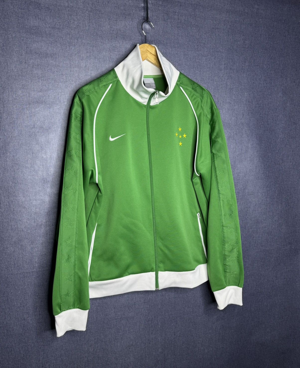 Nike Vintage Nike Brazil TrackJacket Olympic Soccer National Team Size US XL / EU 56 / 4 - 4 Thumbnail