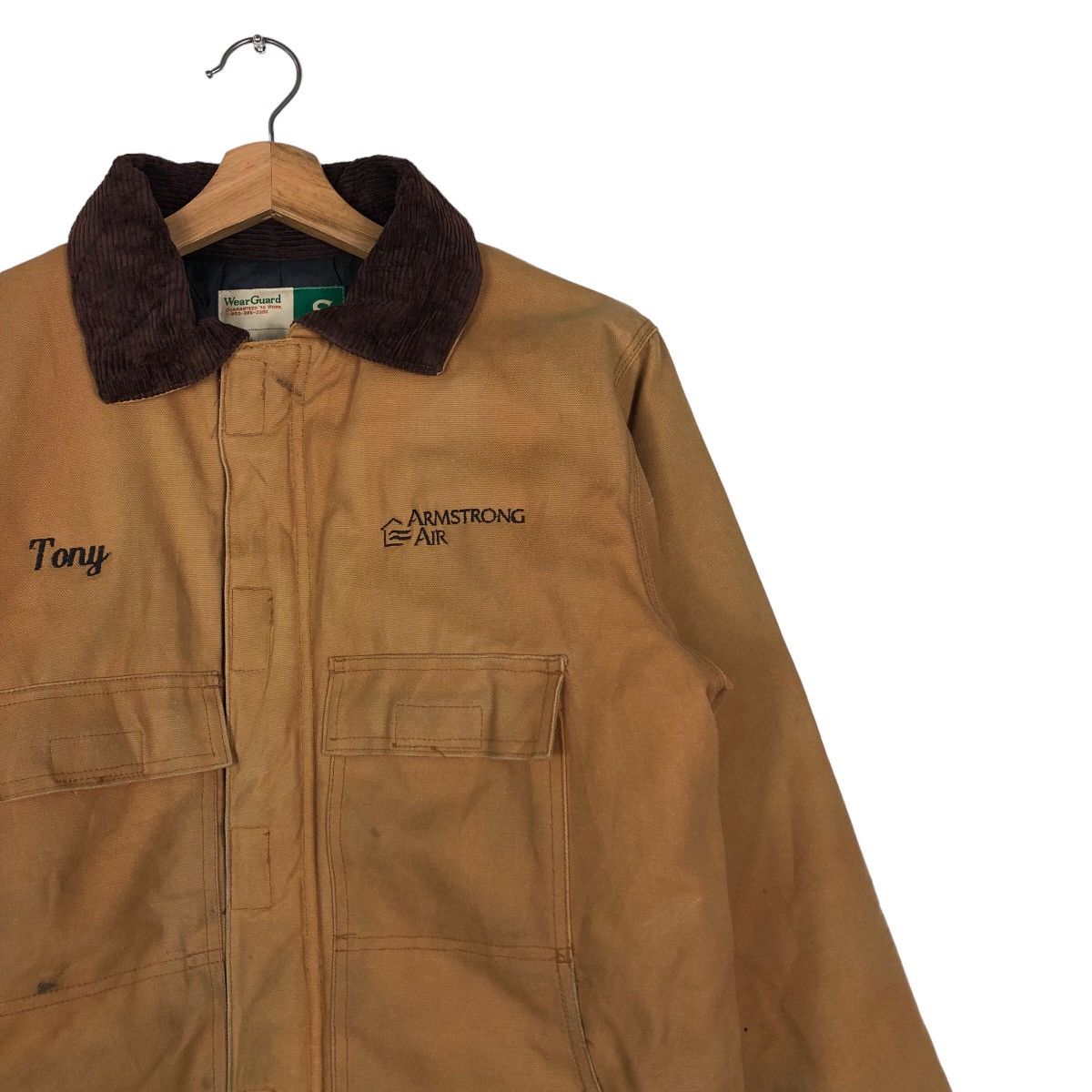 Garment Reproduction of Workers Vintage Wear Guard Chore Duck Canvas Bomber Jacket Carhartt Size US S / EU 44-46 / 1 - 6 Thumbnail