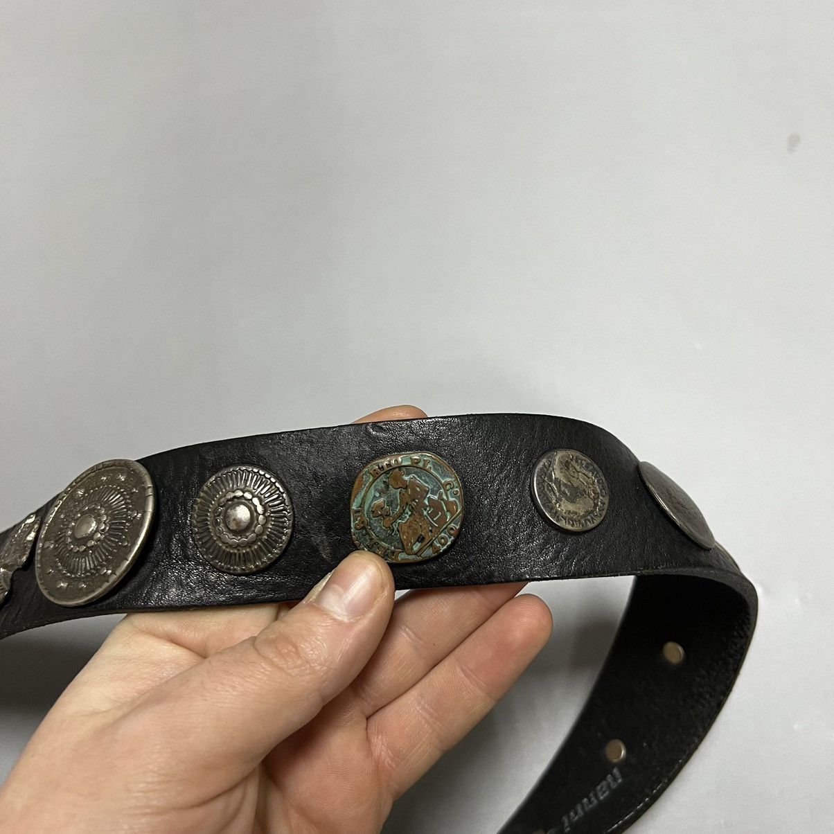 Vintage Vintage leather belt rock’n roll voodo chops Size ONE SIZE - 7 Thumbnail