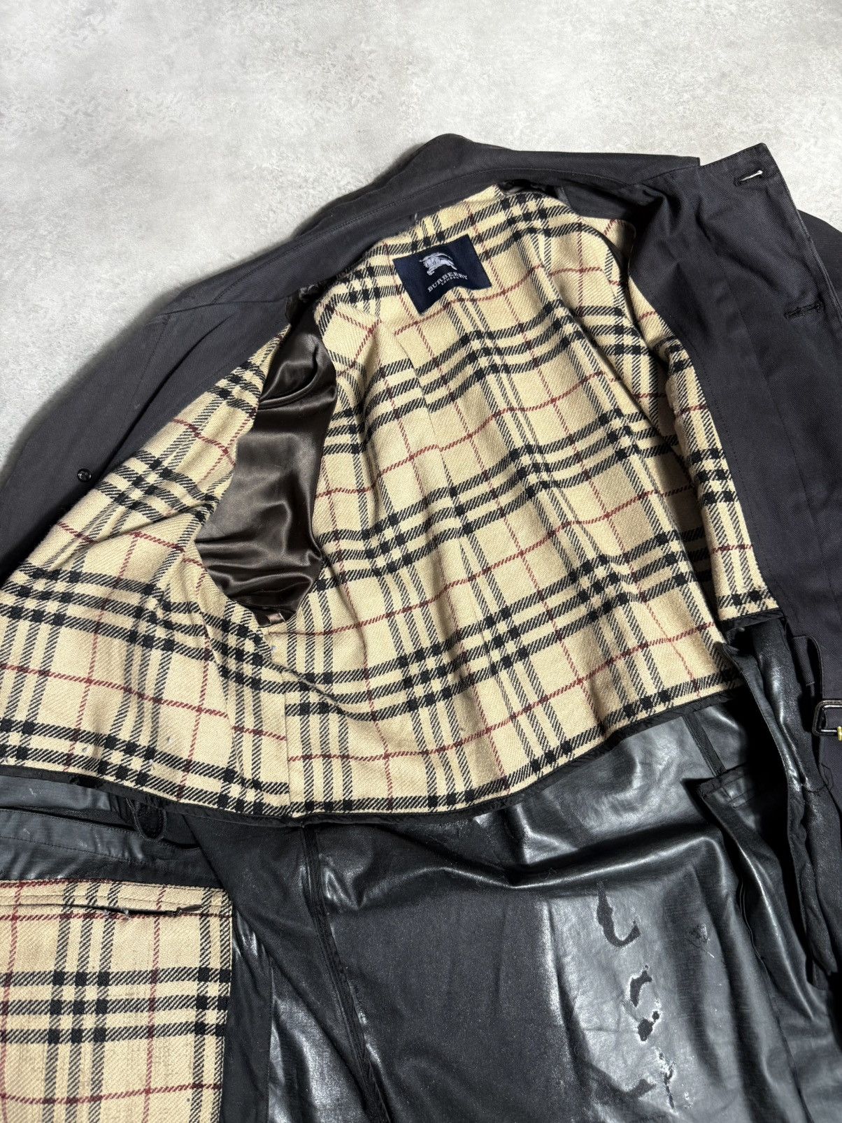 Burberry × Vintage Burberry Vintage Coat Man Luxury 90s Long Belt Size 40R - 7 Thumbnail
