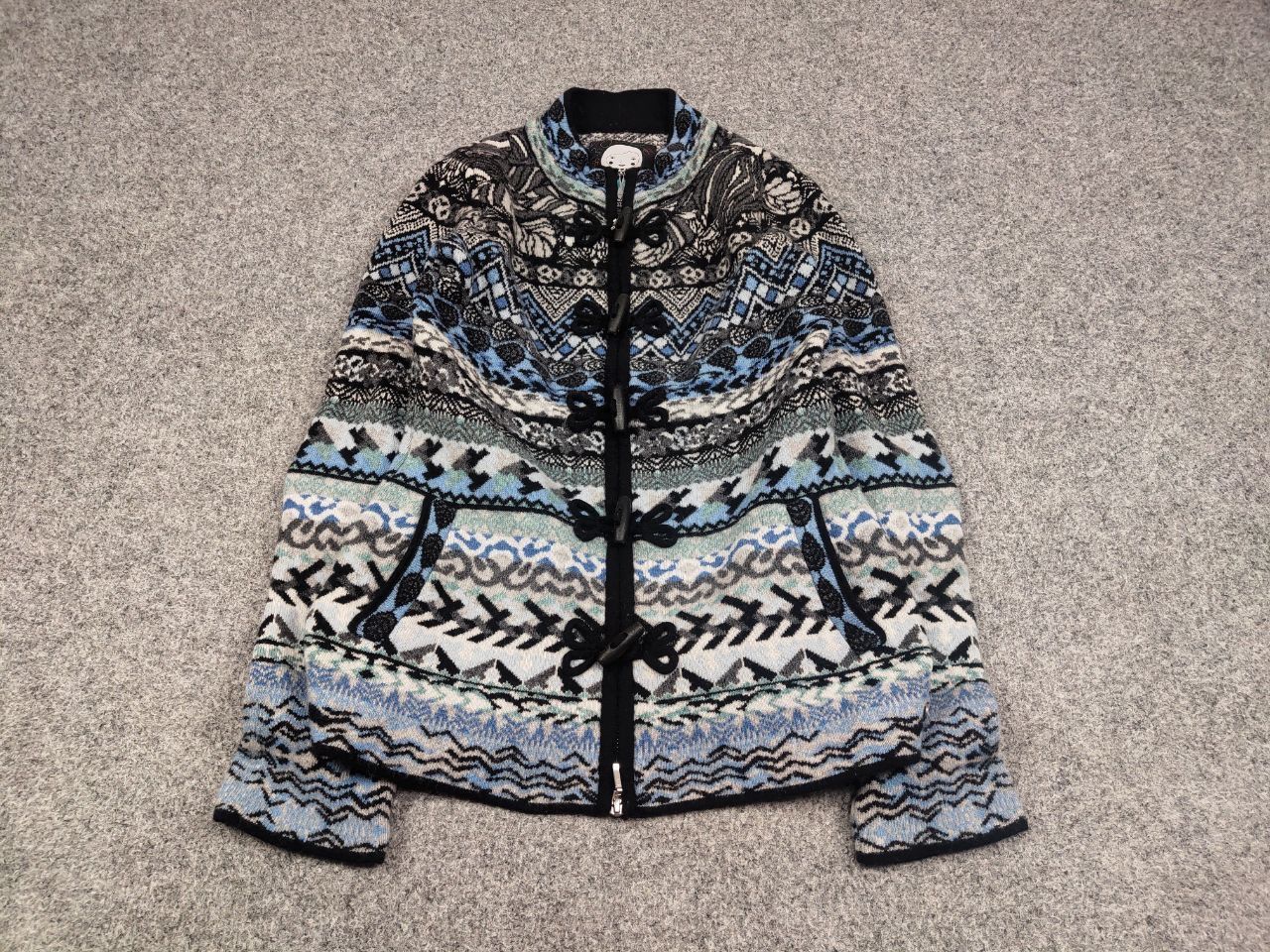 Vintage Vintage Kooi knitwear serbia Design Pattern Zip Knit Sweater Size M / US 6-8 / IT 42-44 - 2 Thumbnail