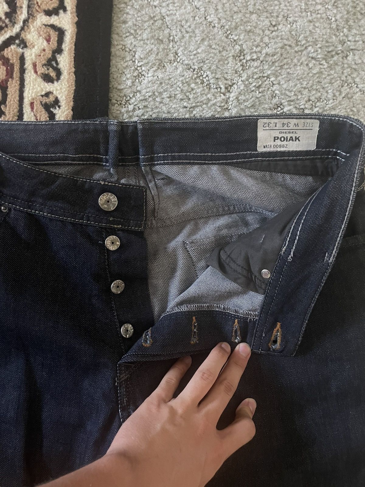 Diesel × Vintage VINTAGE NAVY DIESEL DENIM Size US 34 / EU 50 - 3 Thumbnail