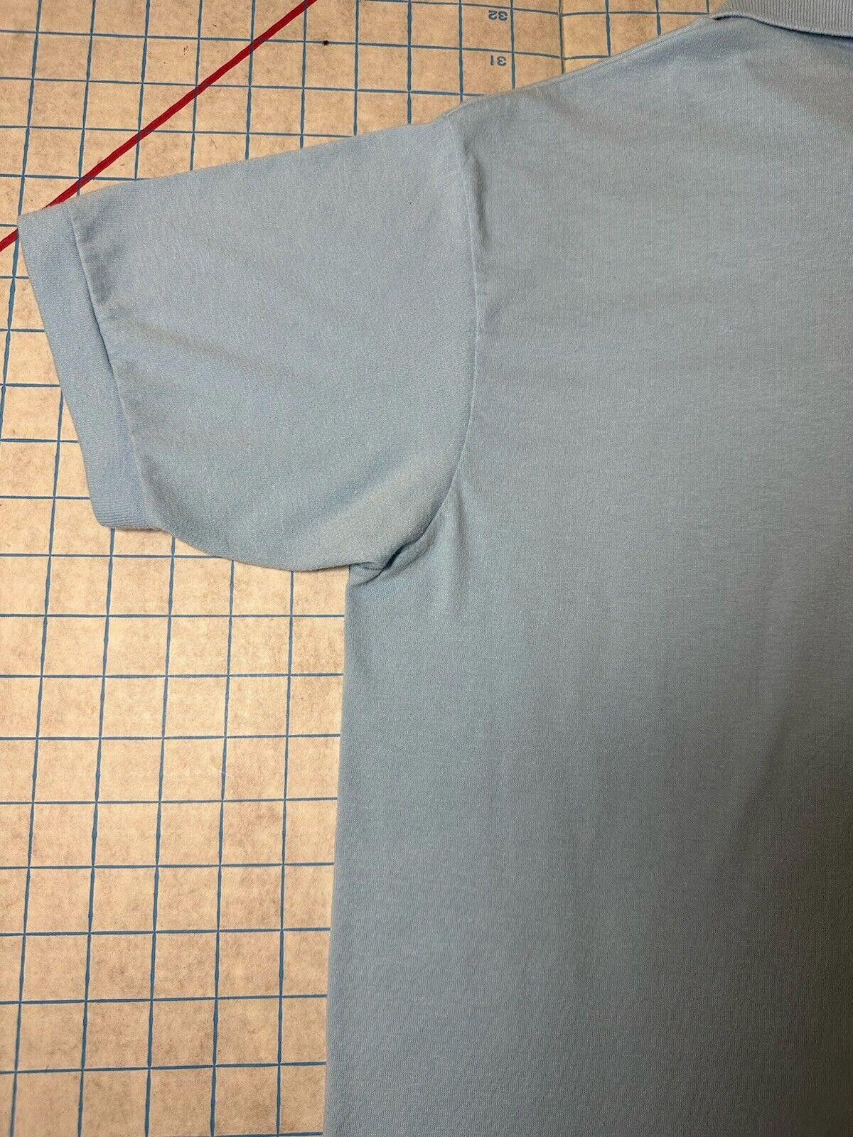 Anvil Vintage 90's Blank Polo Shirt Men's Large Blue USA Blank Size US L / EU 52-54 / 3 - 11 Thumbnail