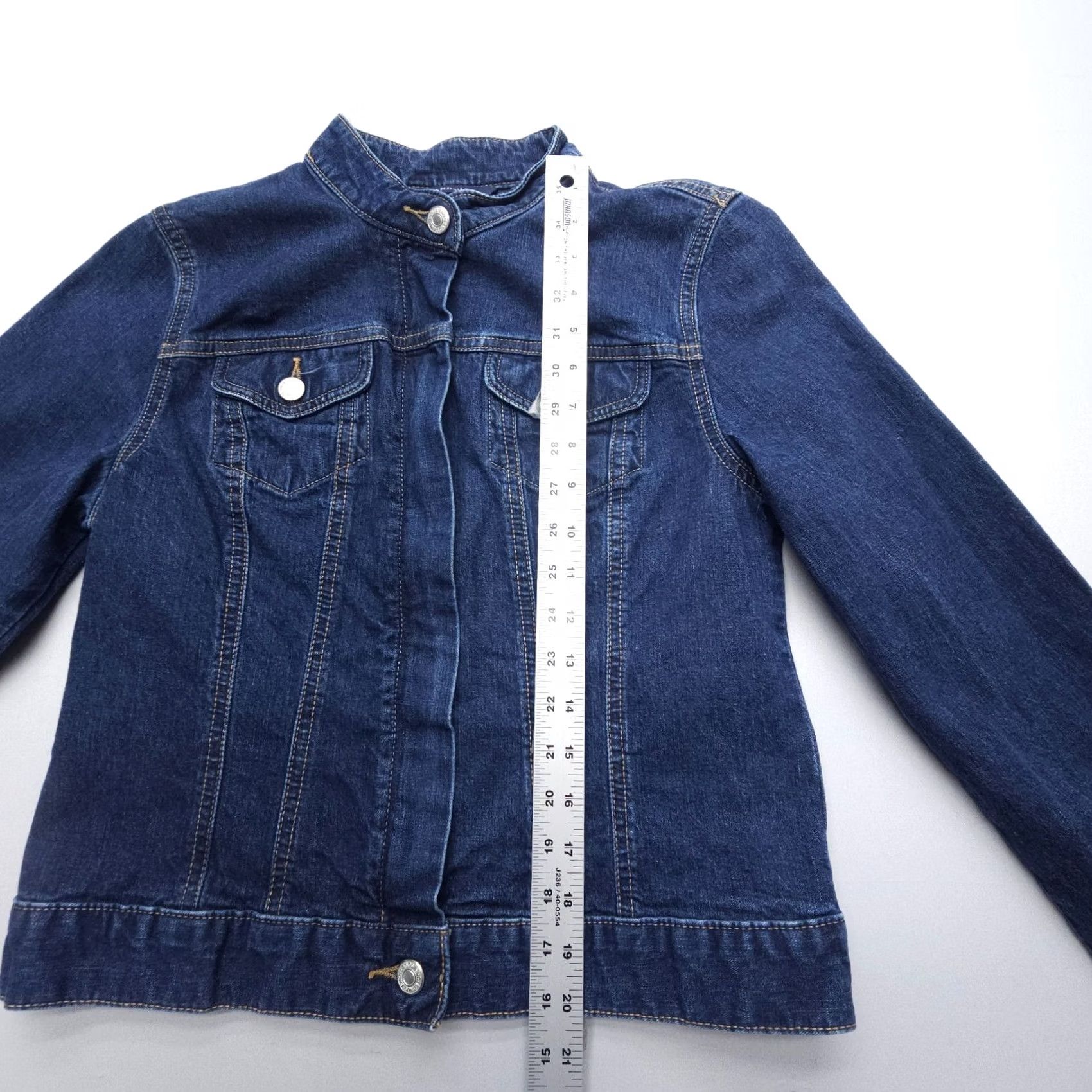 Lands' End Lands' End Denim Jacket Womens Small Blue Trucker Crop Western Full Zip Y2K Dark Jeans Jacket Womens Small Blue Trucker Western Full Zip Y2K Dark Size S / US 4 / IT 40 - 6 Thumbnail