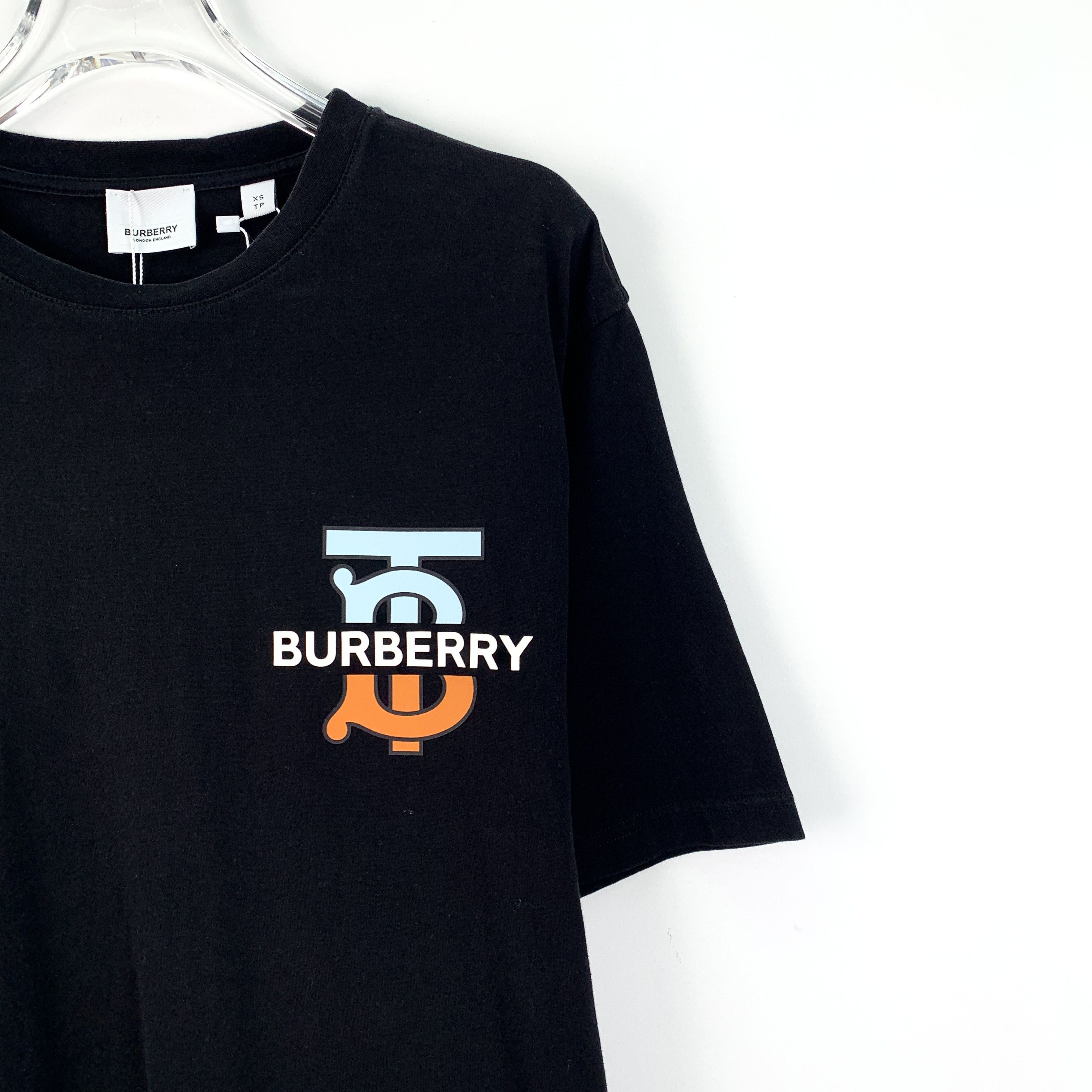 Burberry Burberry TB Logo Black Cotton Tee (Size XS) Size US XS / EU 42 / 0 - 5 Thumbnail