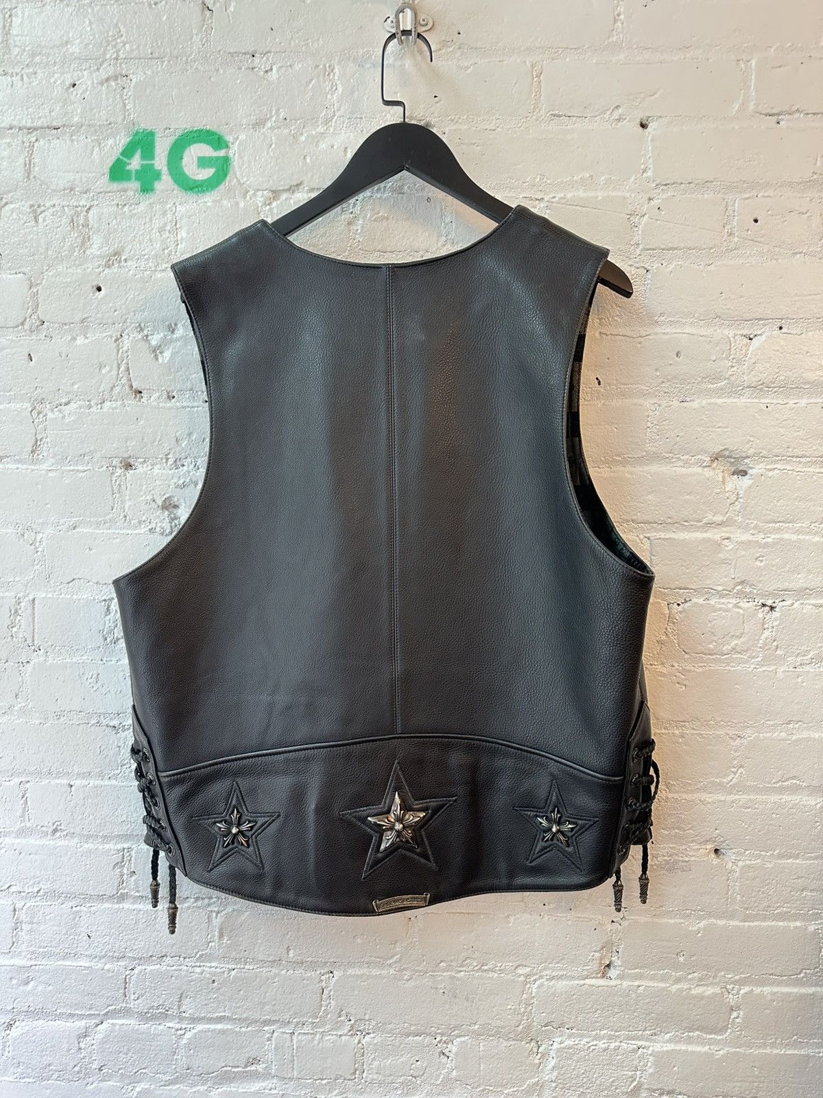 Chrome Hearts CHROME HEARTS LEATHER STAR VEST XXL 2XL NEW Size US XXL / EU 58 / 5 - 1 Thumbnail