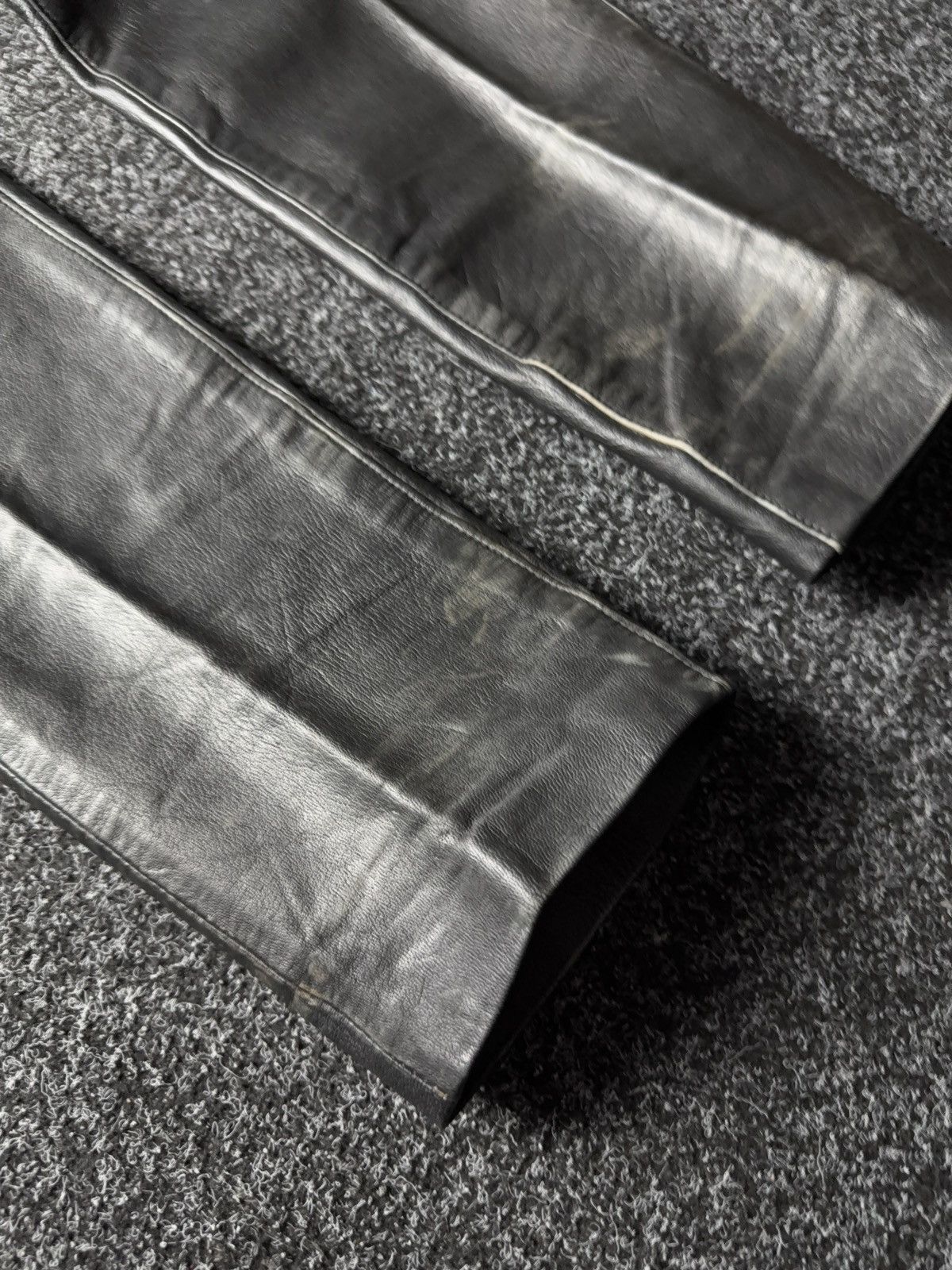 Leather Y2K Vintage Leather Pants Opium Style Alt Biker USA Rare Size US 28 / EU 44 - 3 Thumbnail