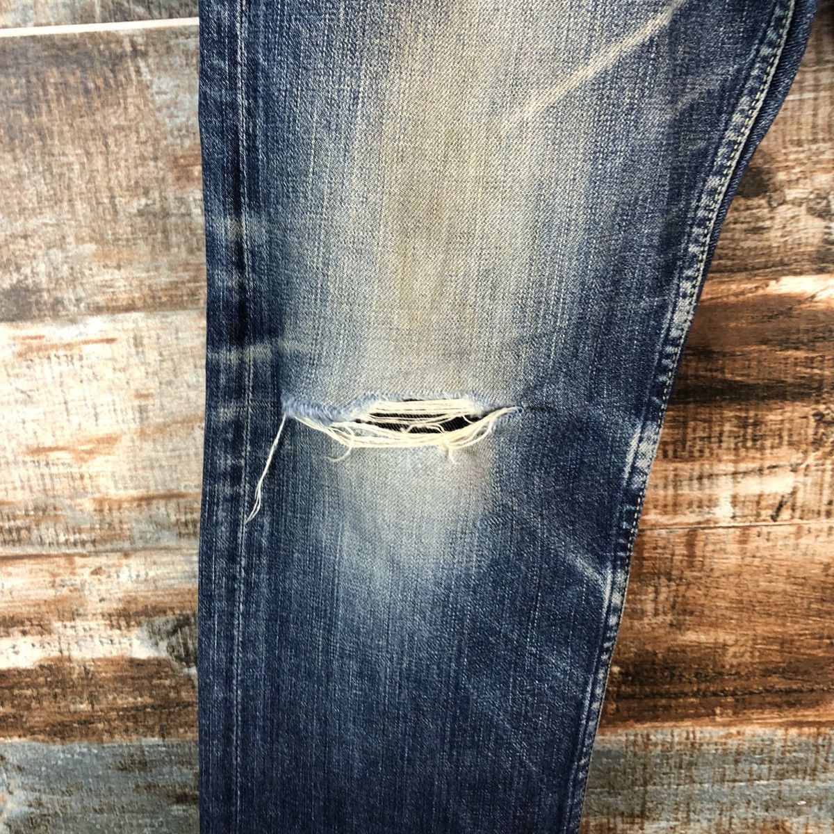 Japanese Brand D RNASlang Japan Distressed ripped buckle back Denim #A2154 Size US 30 / EU 46 - 8 Thumbnail