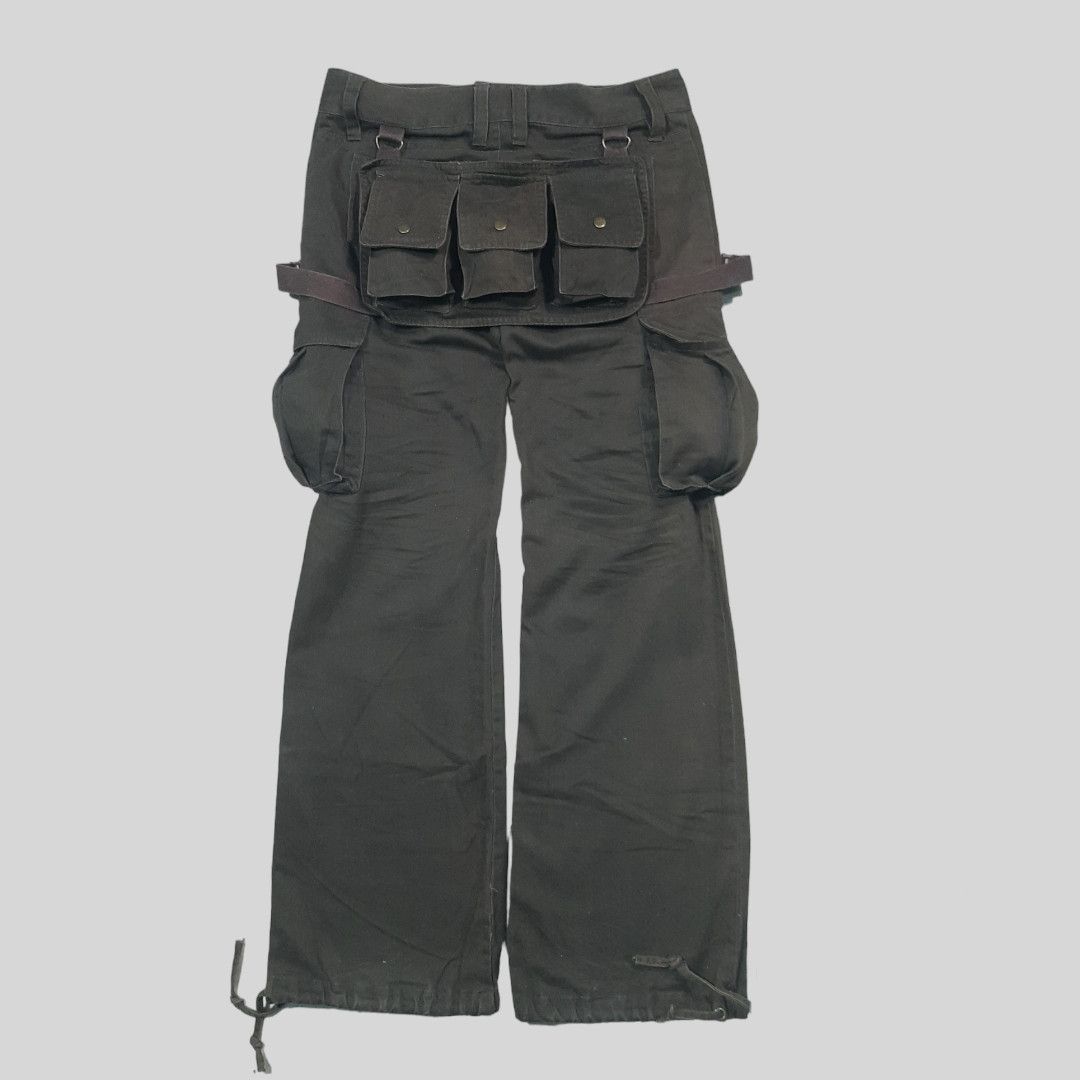 image of If Six Was Nine x Le Grande Bleu L G B Cecil Mc Bee Multi Pocket Flared Cargo Pants in Dark Dust (S