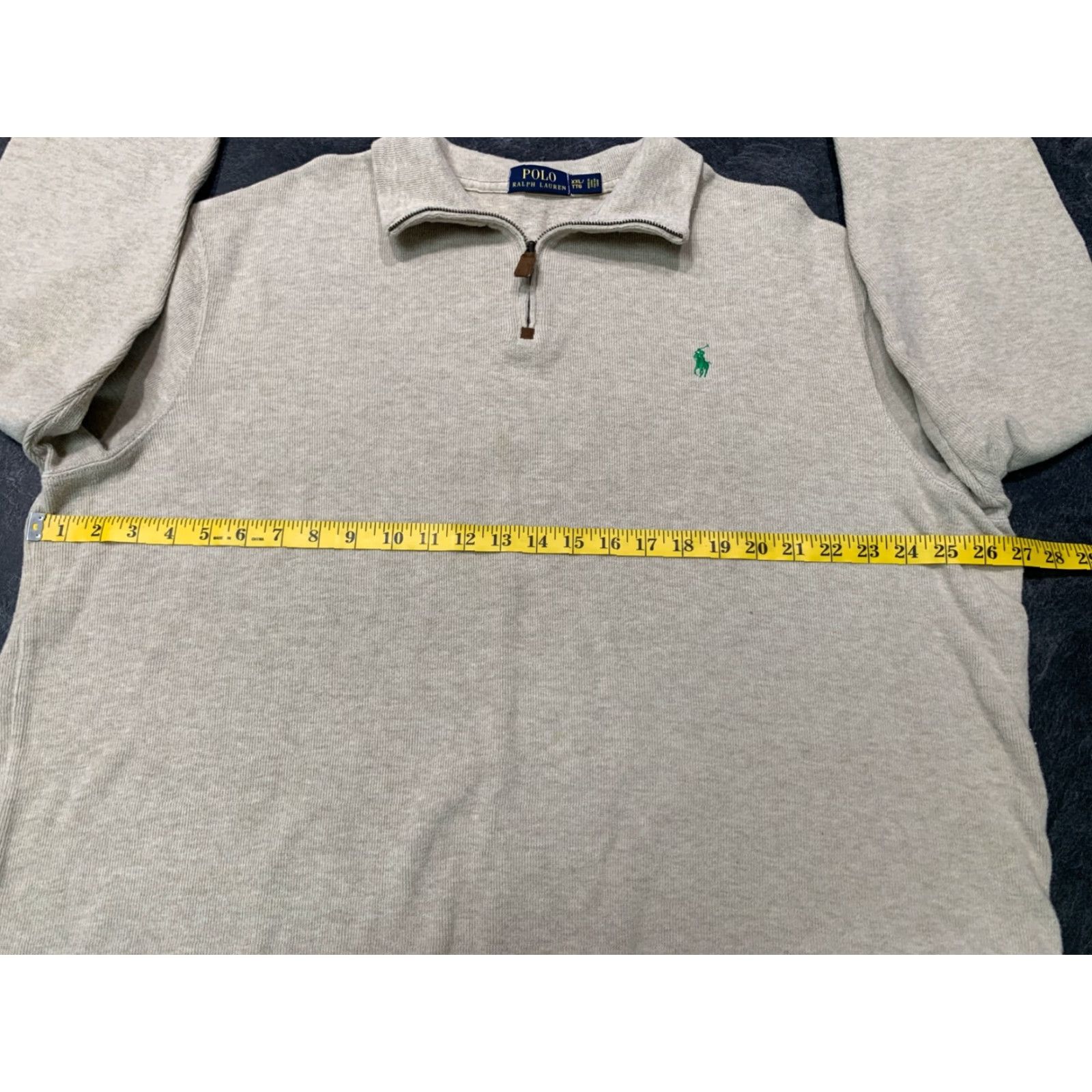 Polo Ralph Lauren Polo Ralph Lauren Men’s Sweater 1/4 Zip Tan Cotton 2XL Pullover Knit Pullover Shirt (note: space corrected) Size US XXL / EU 58 / 5 - 6 Thumbnail
